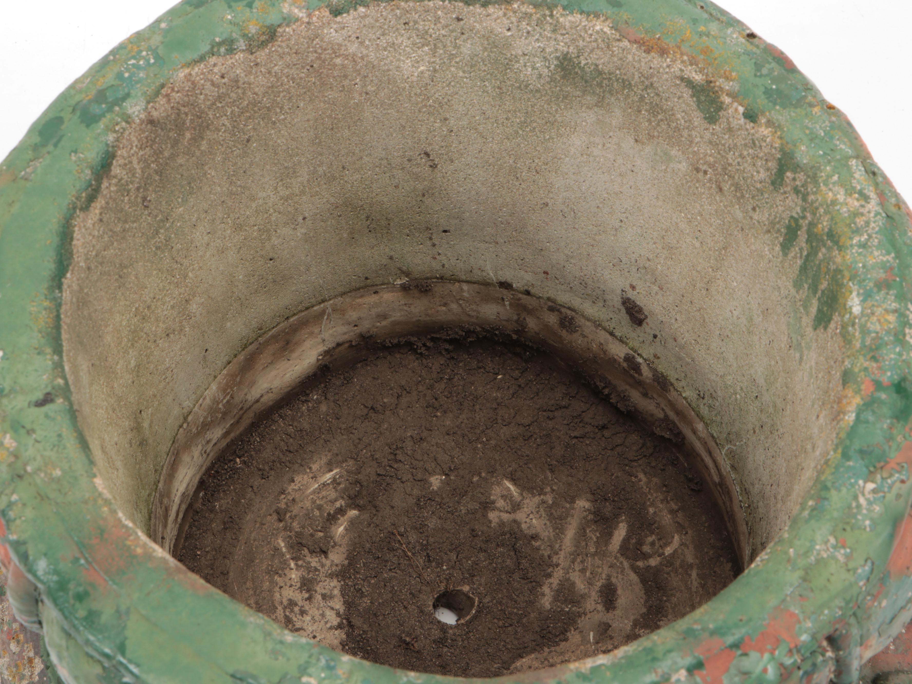 Painted Concrete Turtle Planter