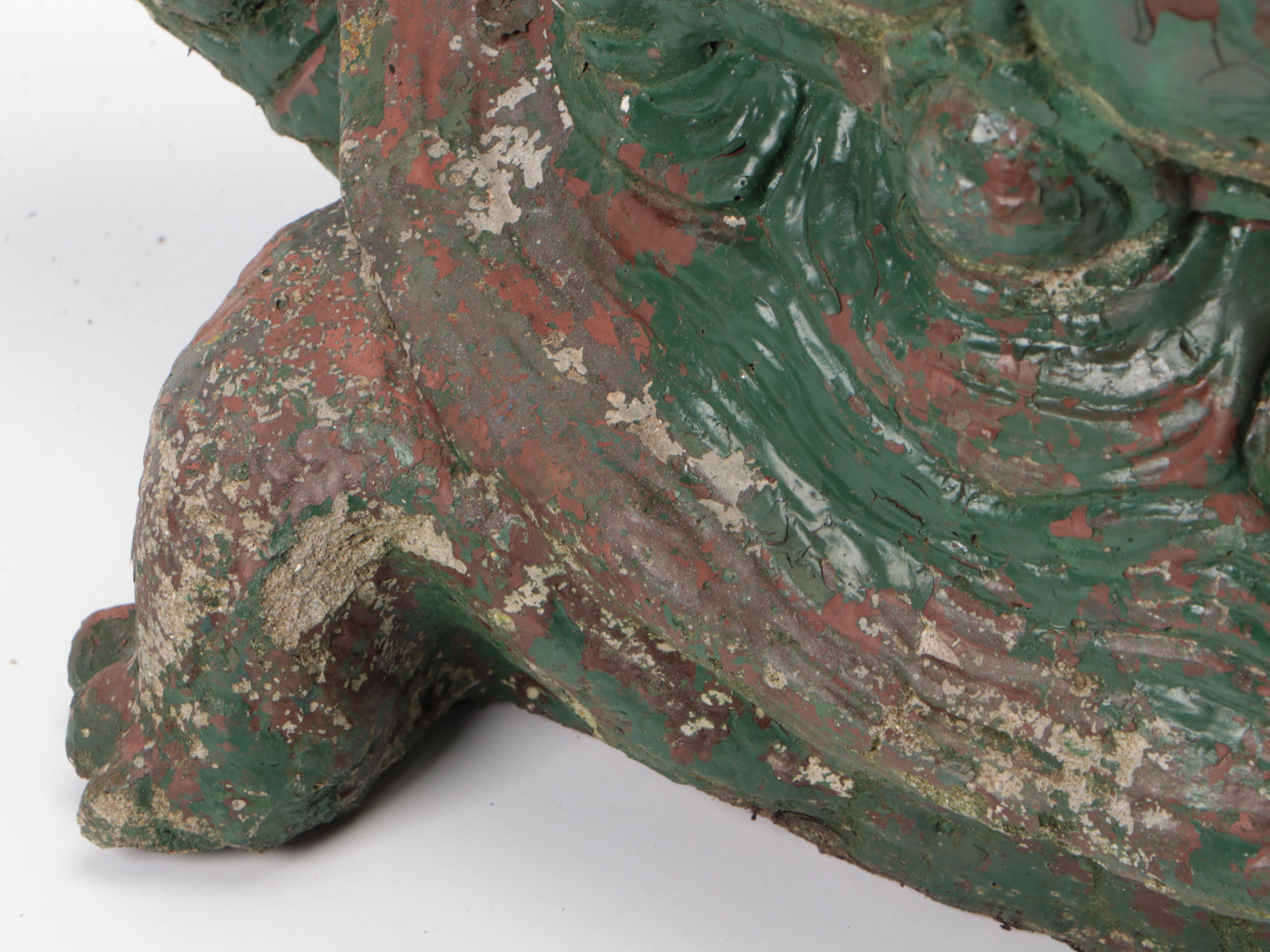 Painted Concrete Turtle Planter