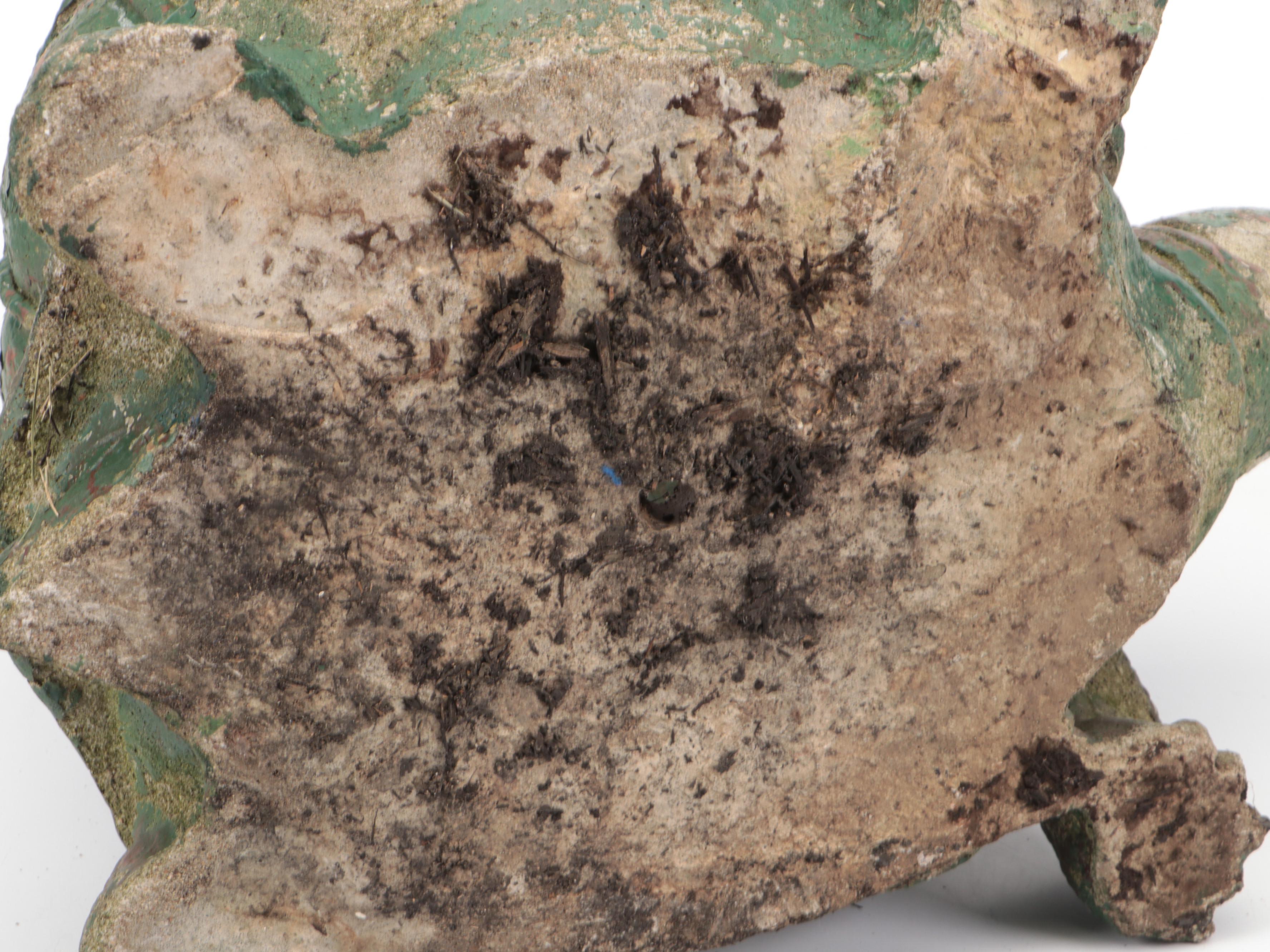 Painted Concrete Turtle Planter