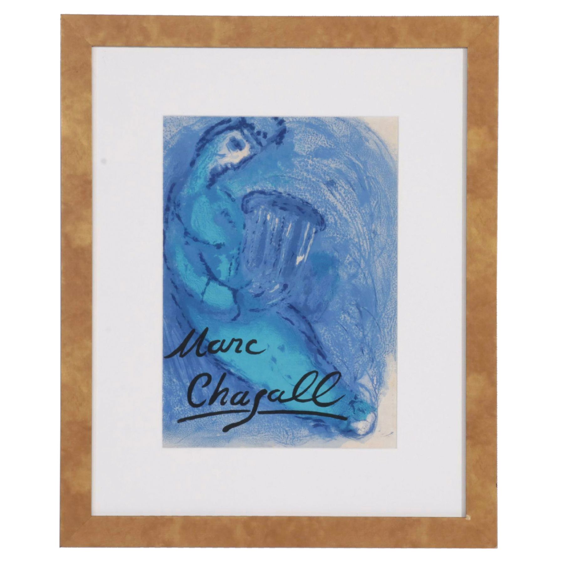 Marc Chagall Color Lithograph Front Cover From "Verve," 1956