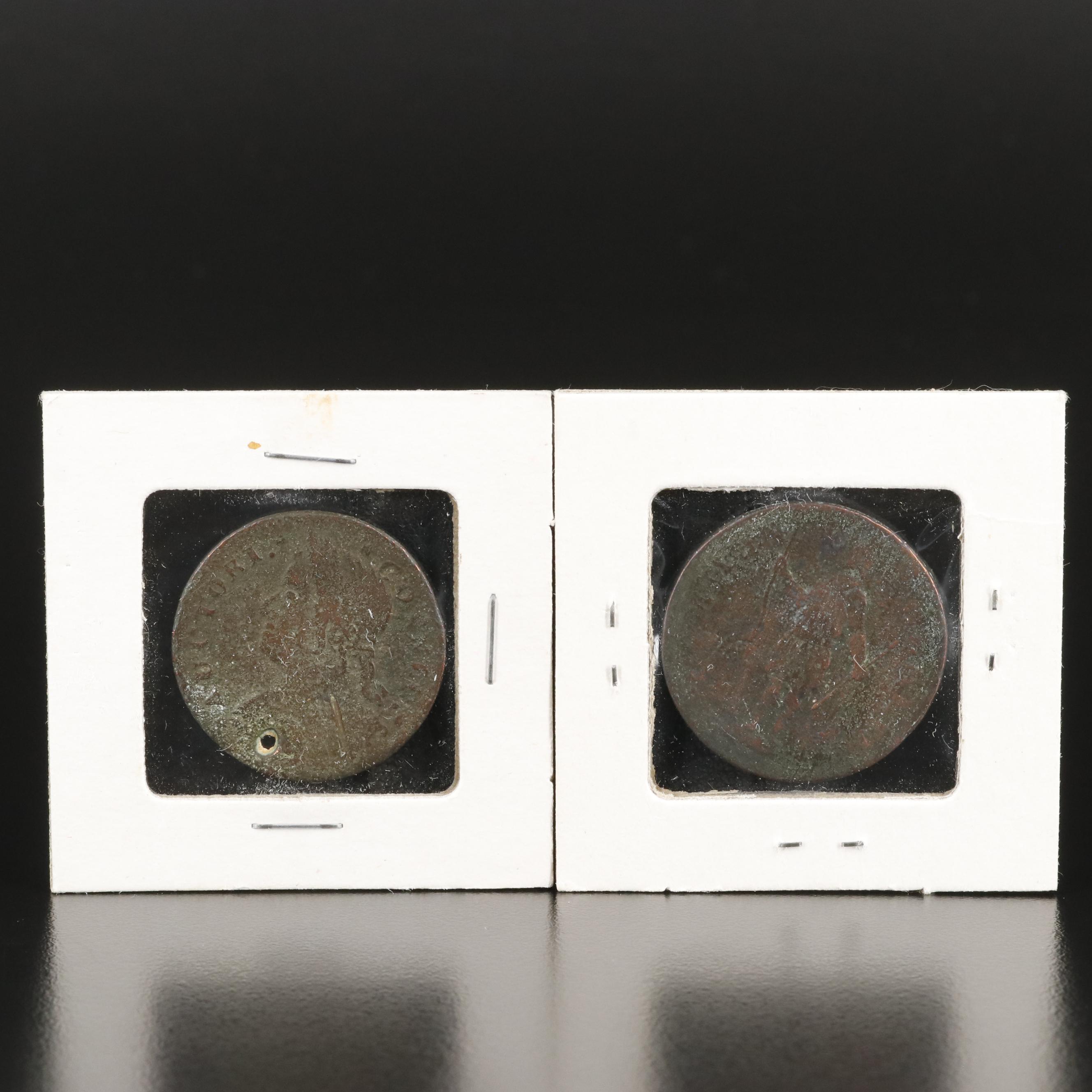 Two Pre-Federal U.S. Copper Coins, 1780s