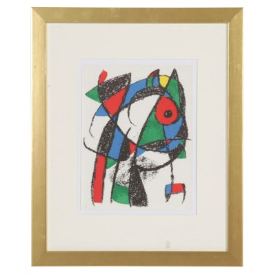 Joan Miró Color Lithograph From "Lithographs II," 1975