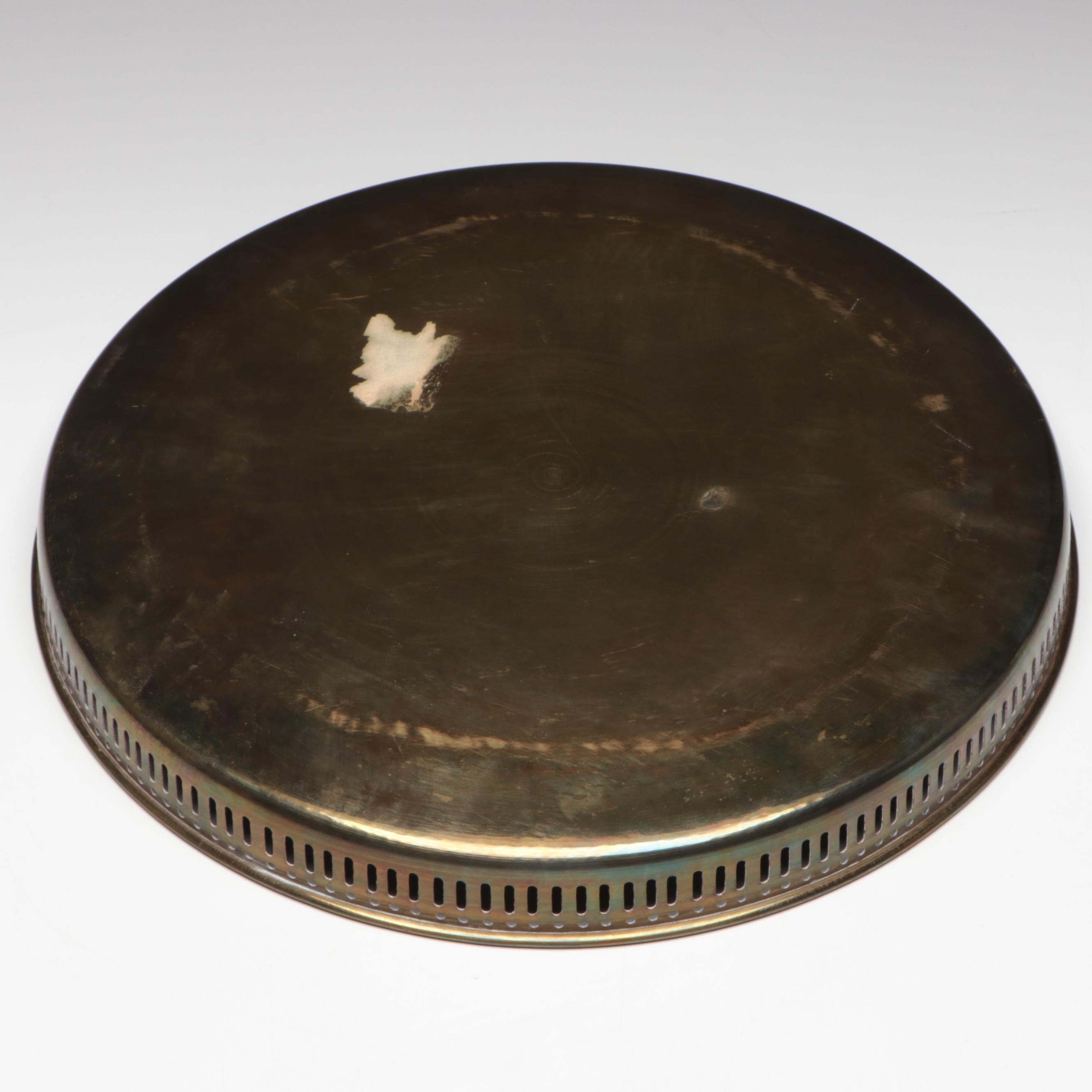 Great City Traders Crystal Orb on Brass Stand with Gallery Tray