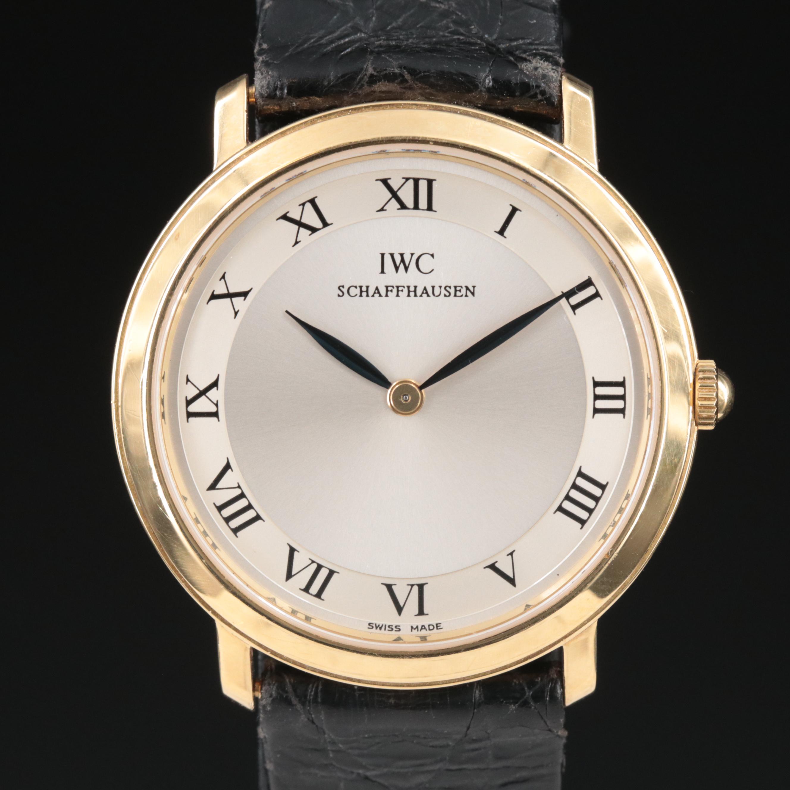 IWC Portofino 18K Gold 34MM Manual Wind Watch