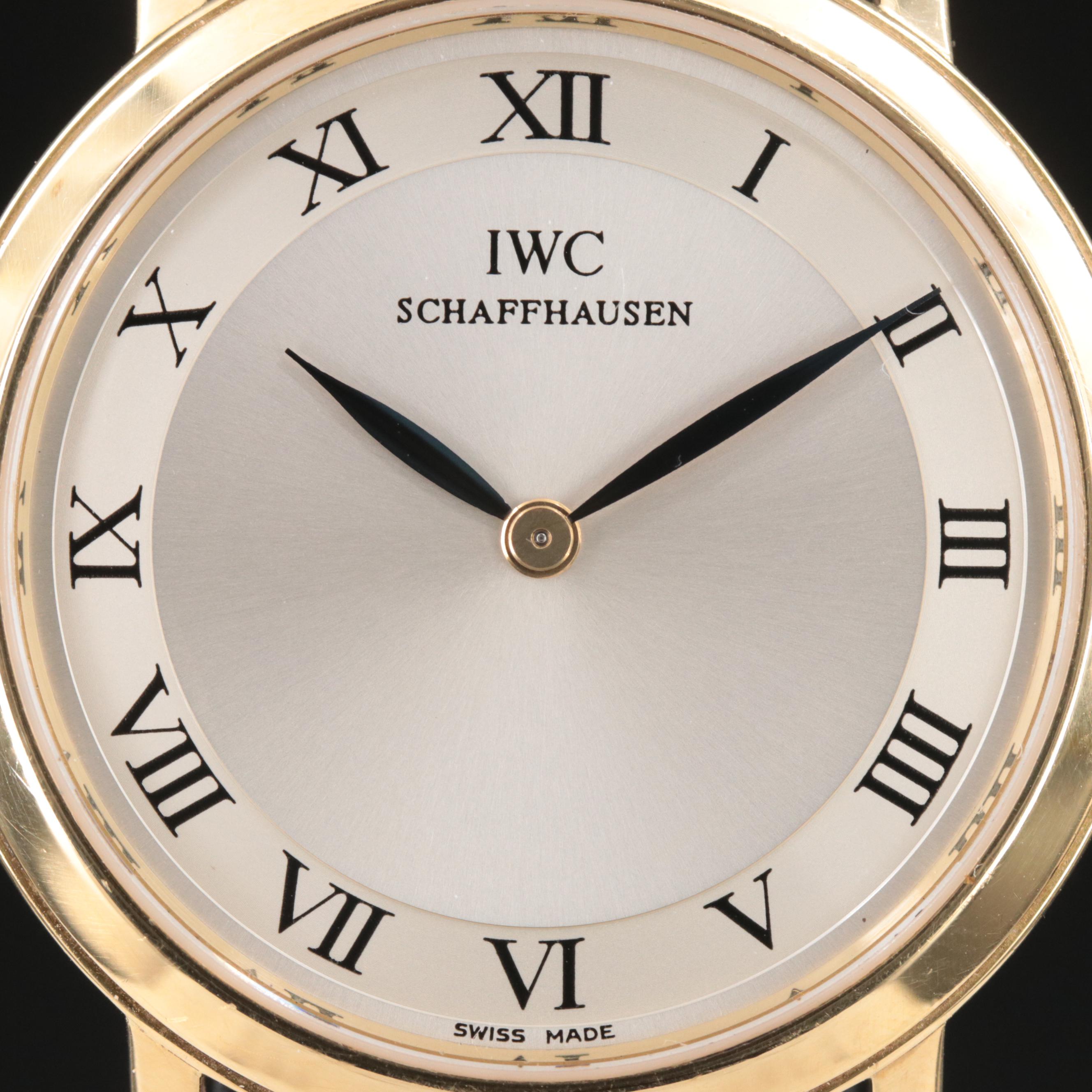 IWC Portofino 18K Gold 34MM Manual Wind Watch
