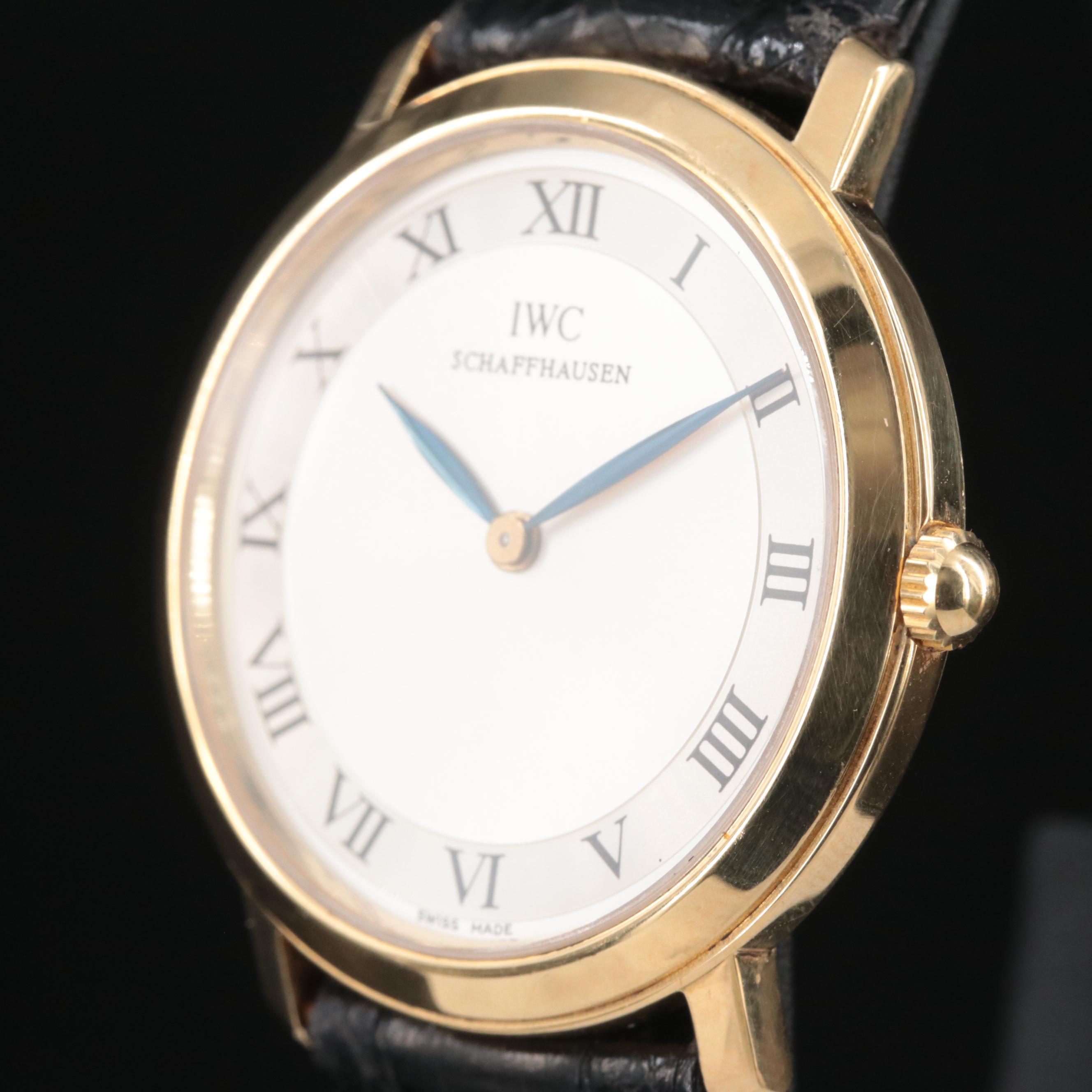 IWC Portofino 18K Gold 34MM Manual Wind Watch