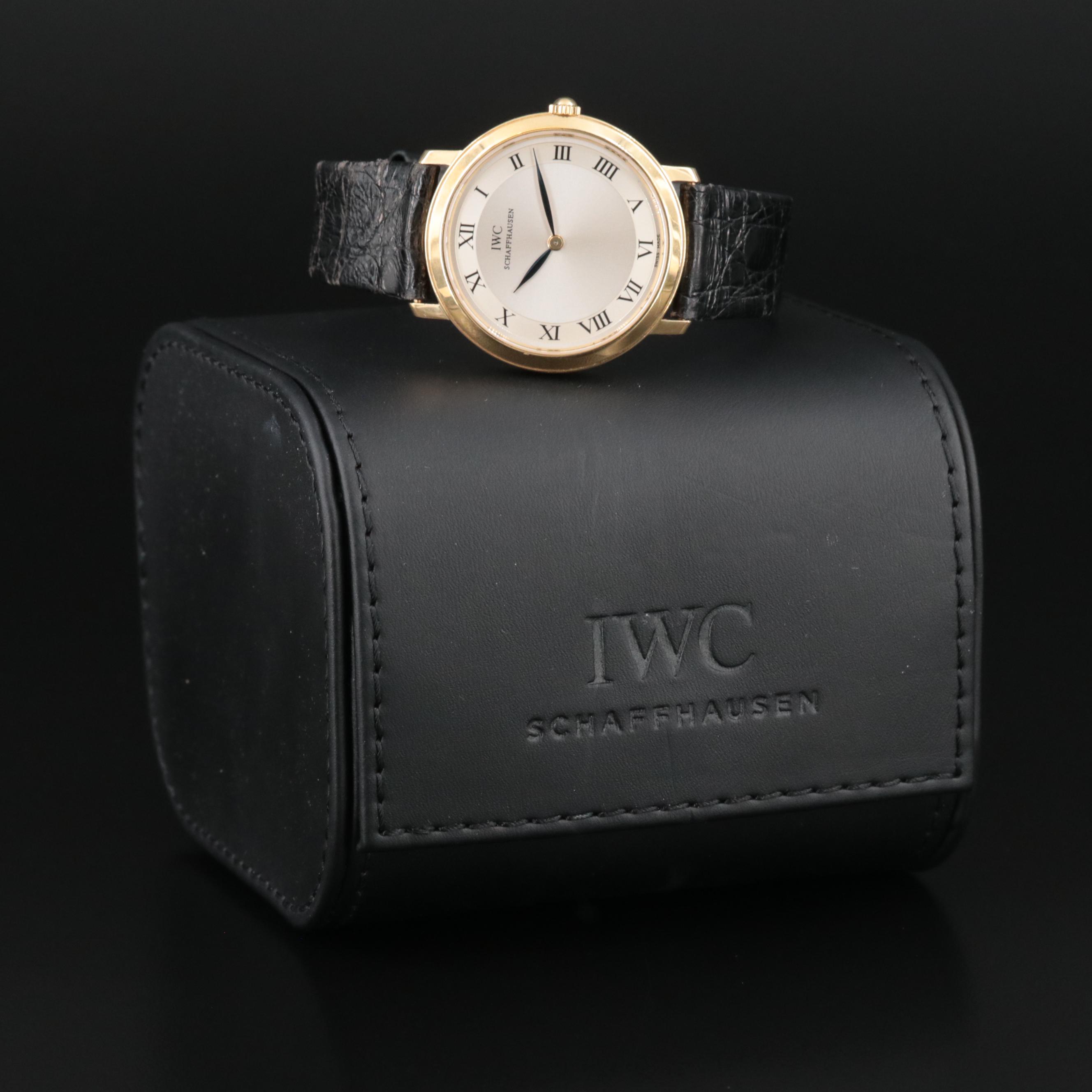 IWC Portofino 18K Gold 34MM Manual Wind Watch