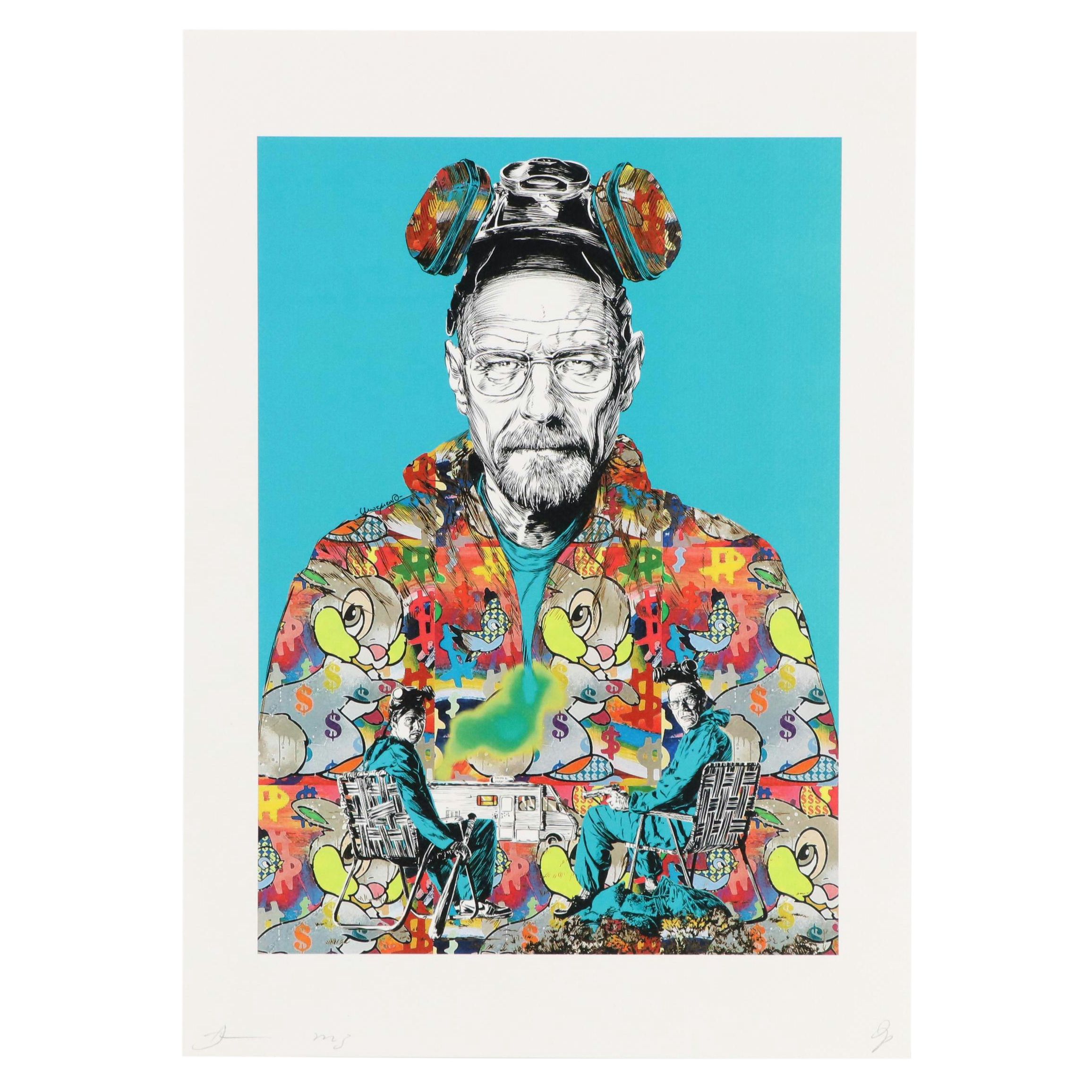 Death NYC Pop Art Graphic Print of Walter White Breaking Bad x Thumper