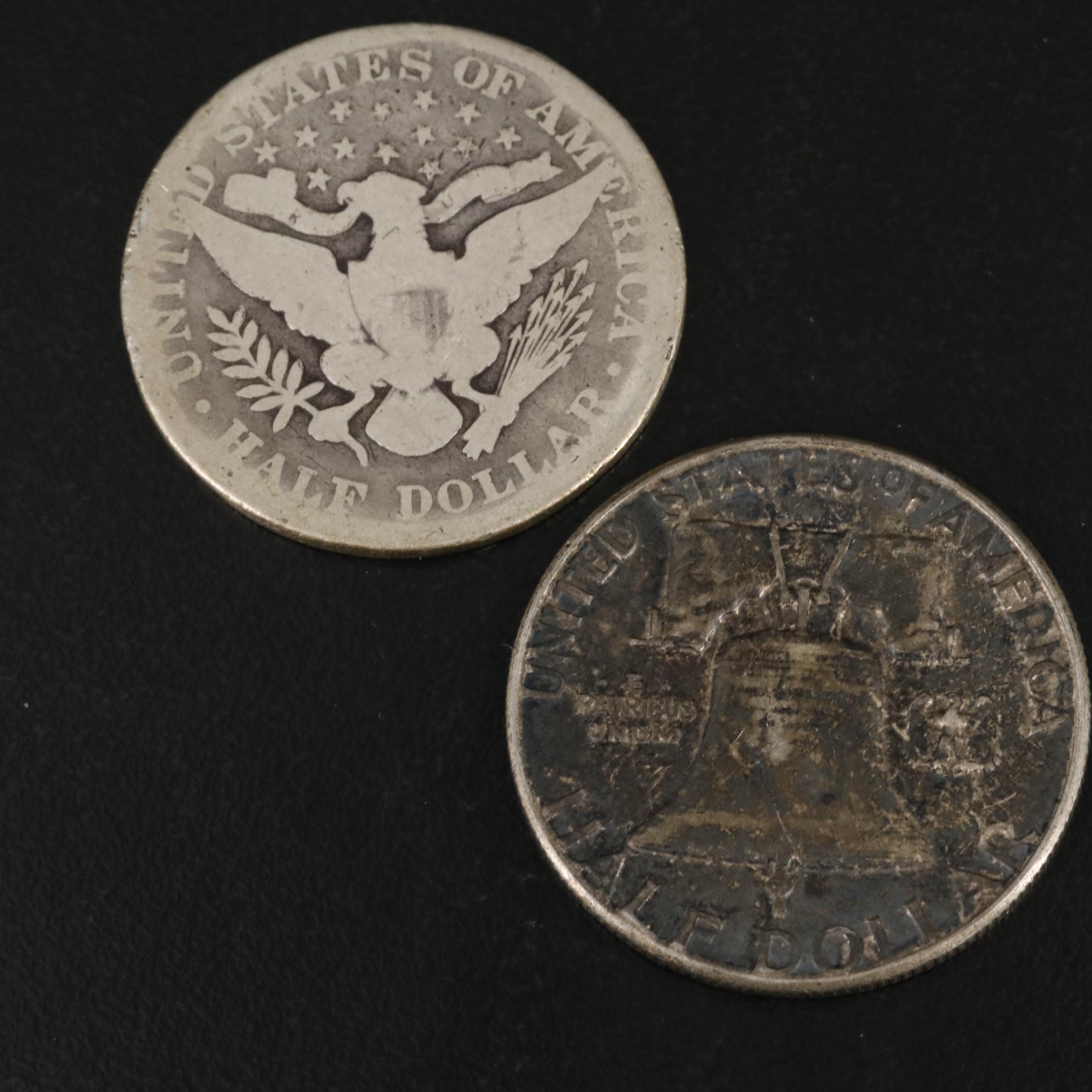 Fourteen Silver U.S. Half Dollars