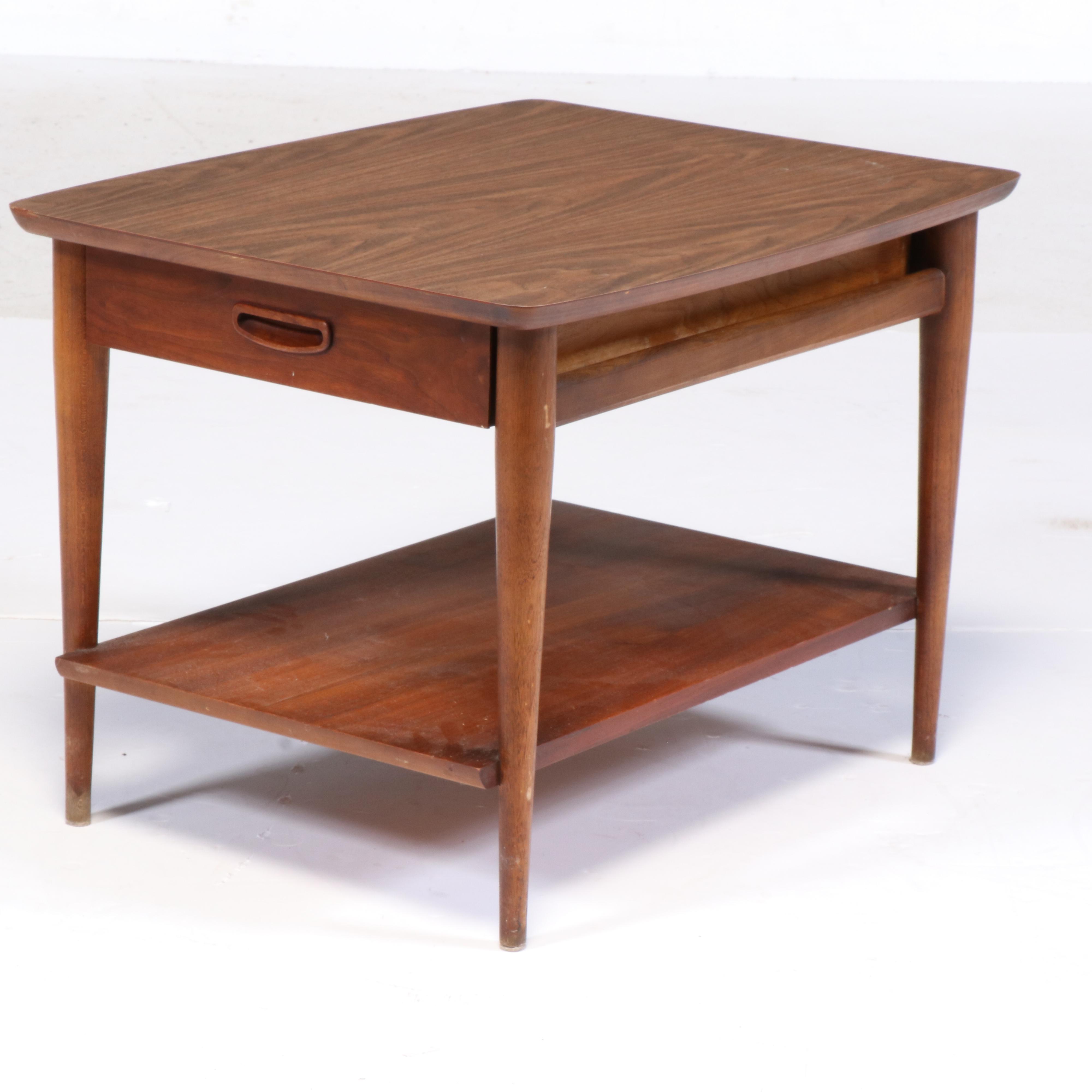 Mid Century Modern Laminate Top Side Table Plus Coffee Table, Incl. Lane