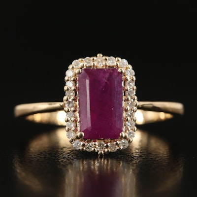 14K 1.56 CT Ruby and Diamond Ring