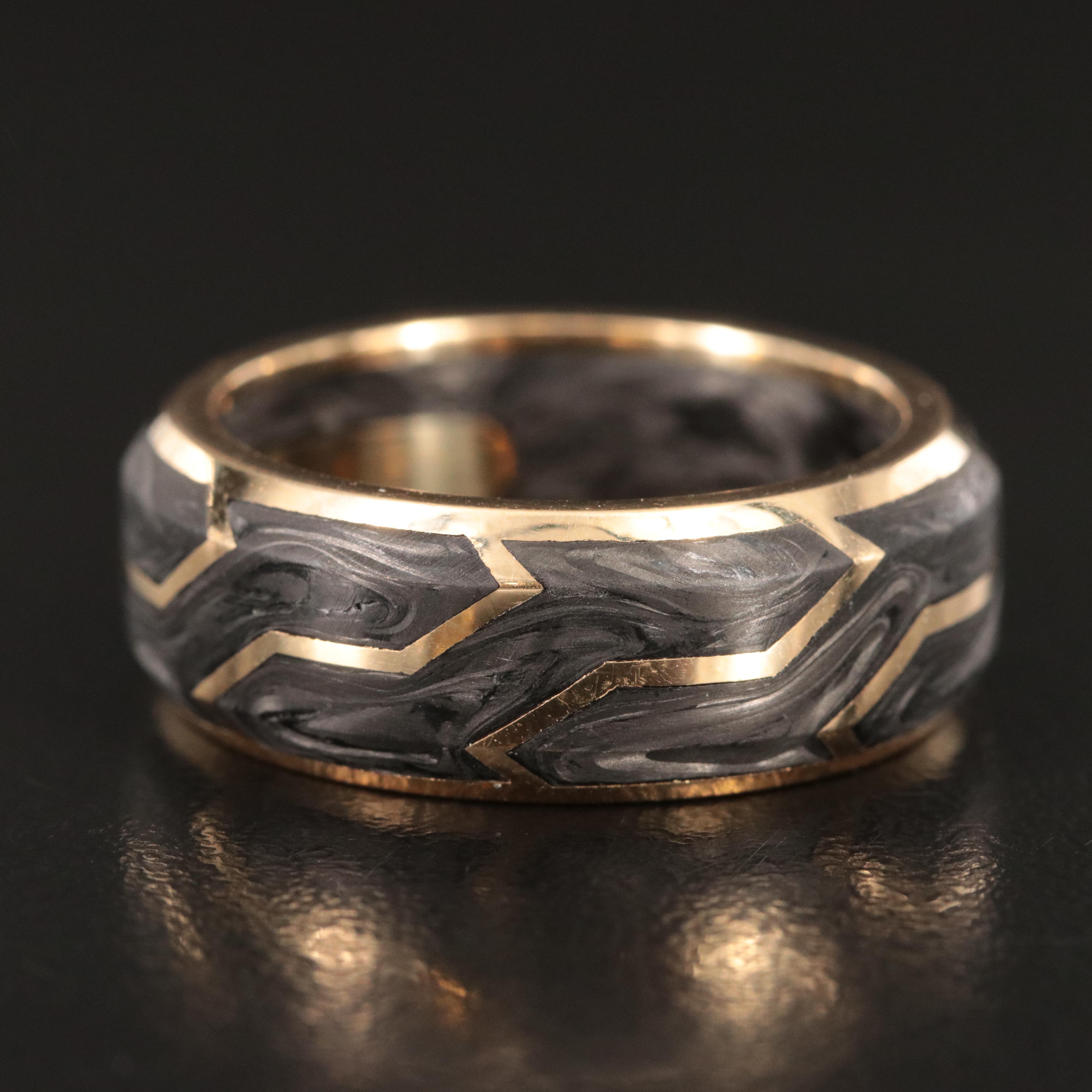 David Yurman 18K Forged Carbon Band