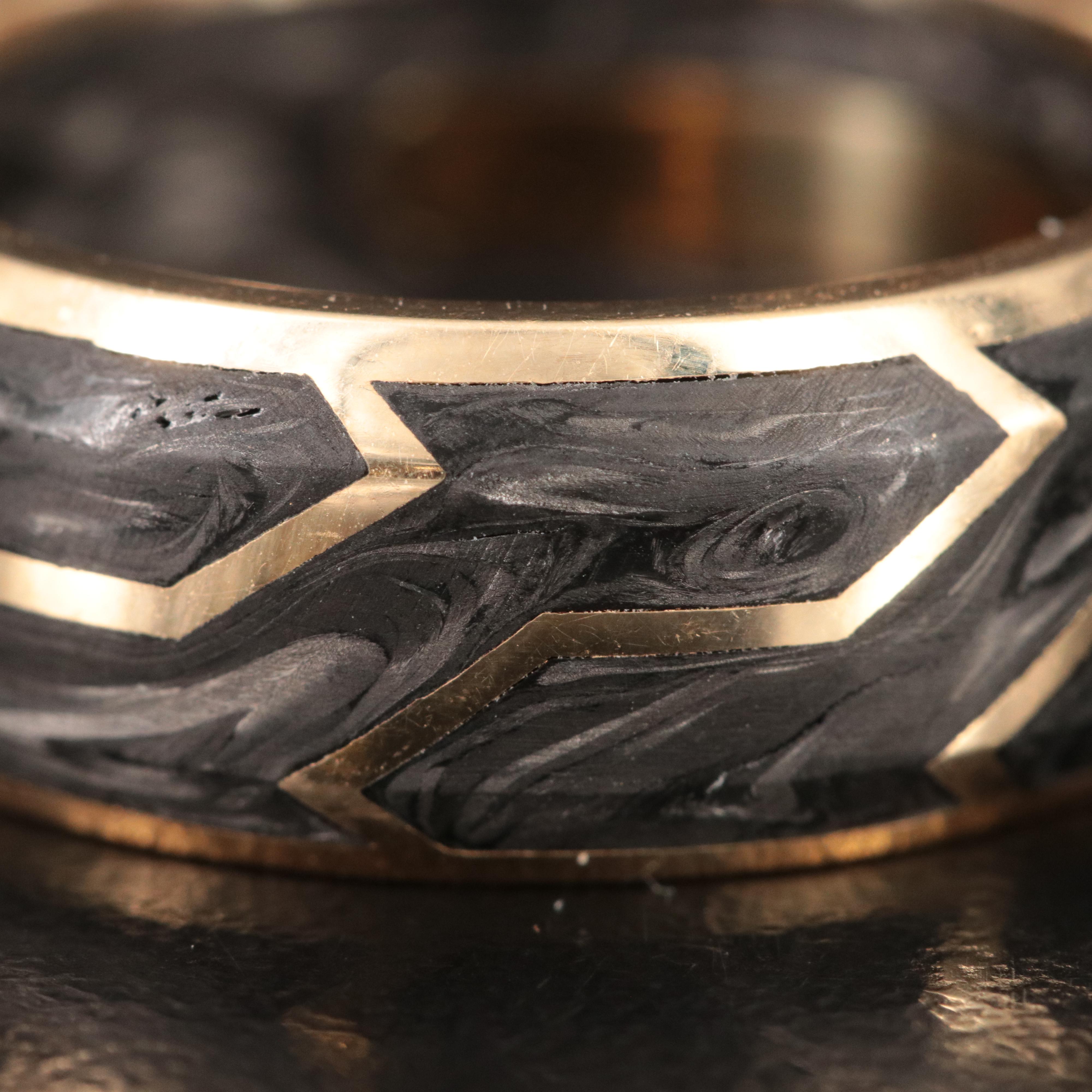 David Yurman 18K Forged Carbon Band