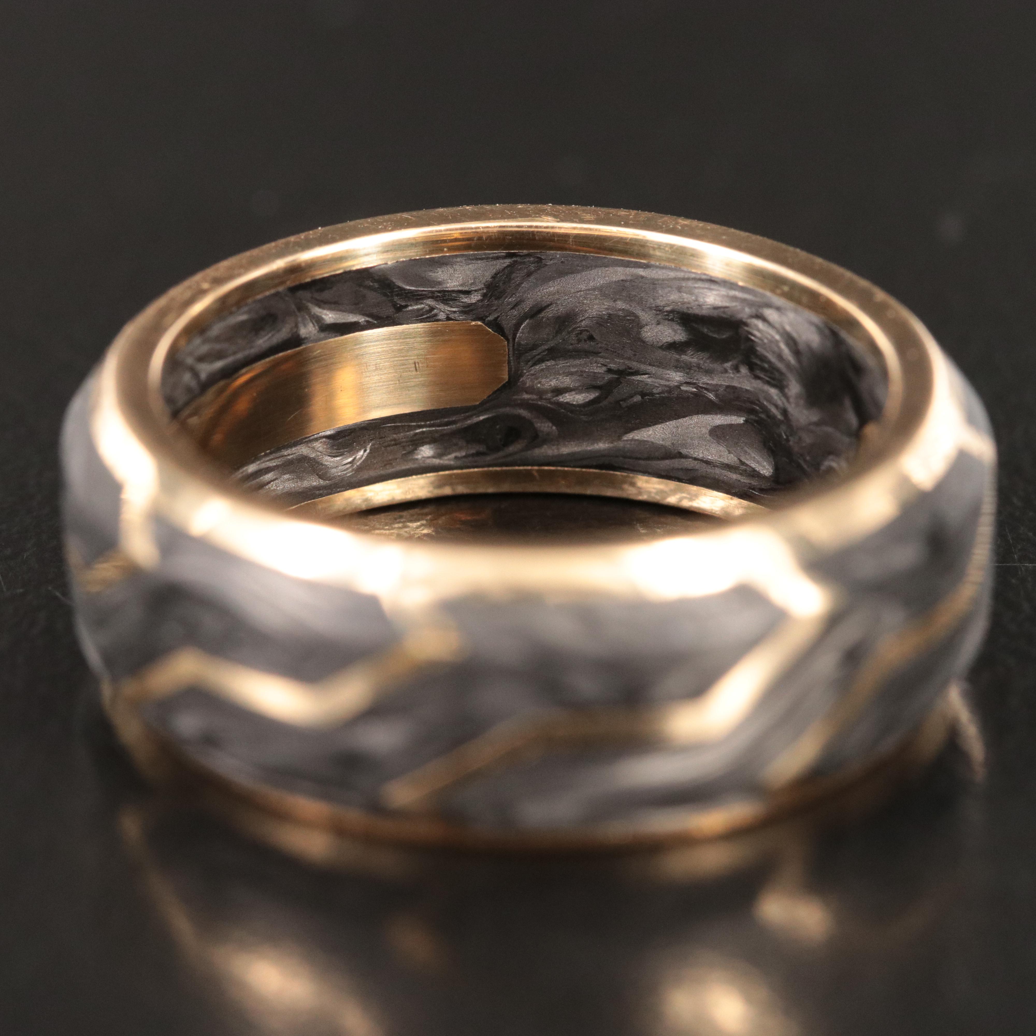 David Yurman 18K Forged Carbon Band