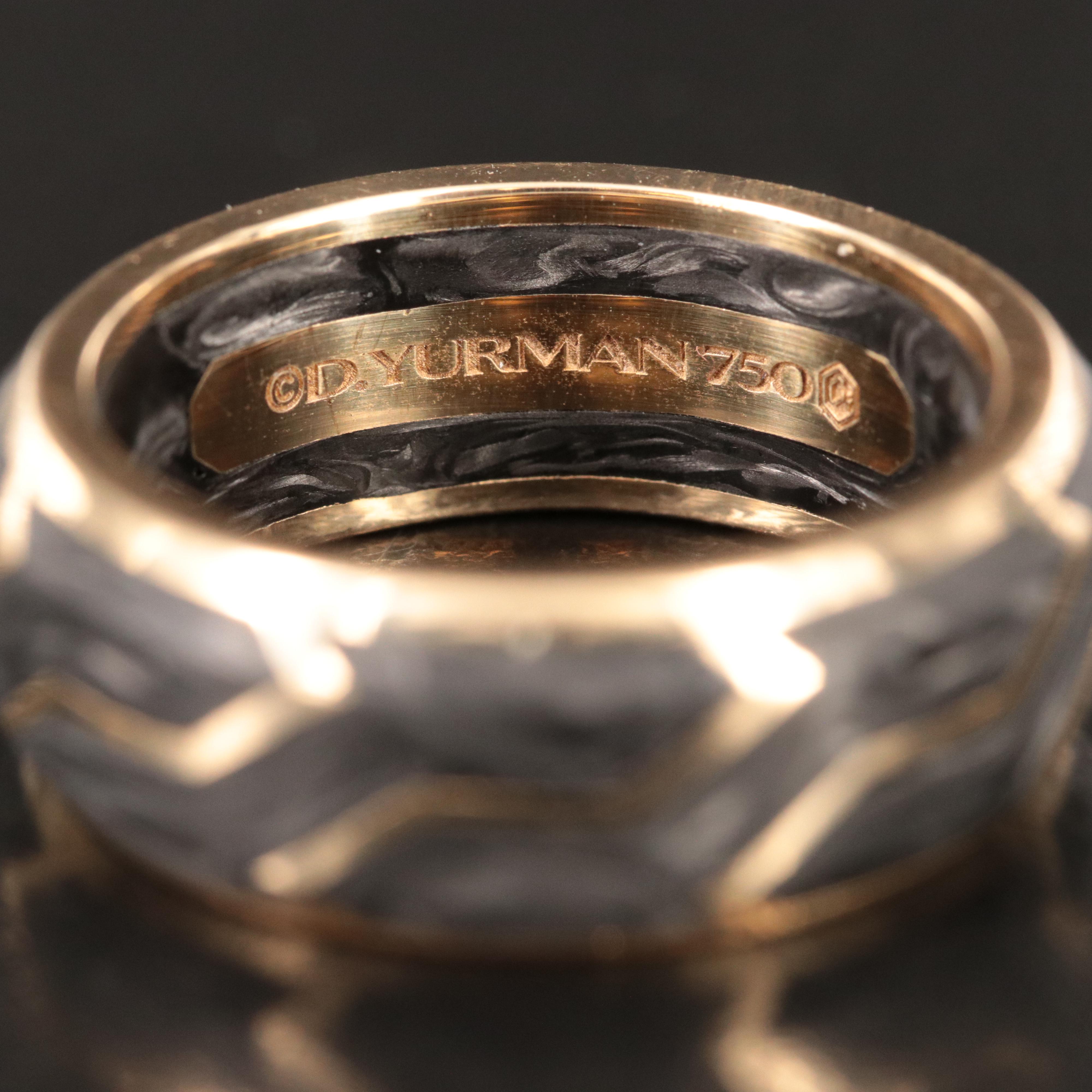 David Yurman 18K Forged Carbon Band