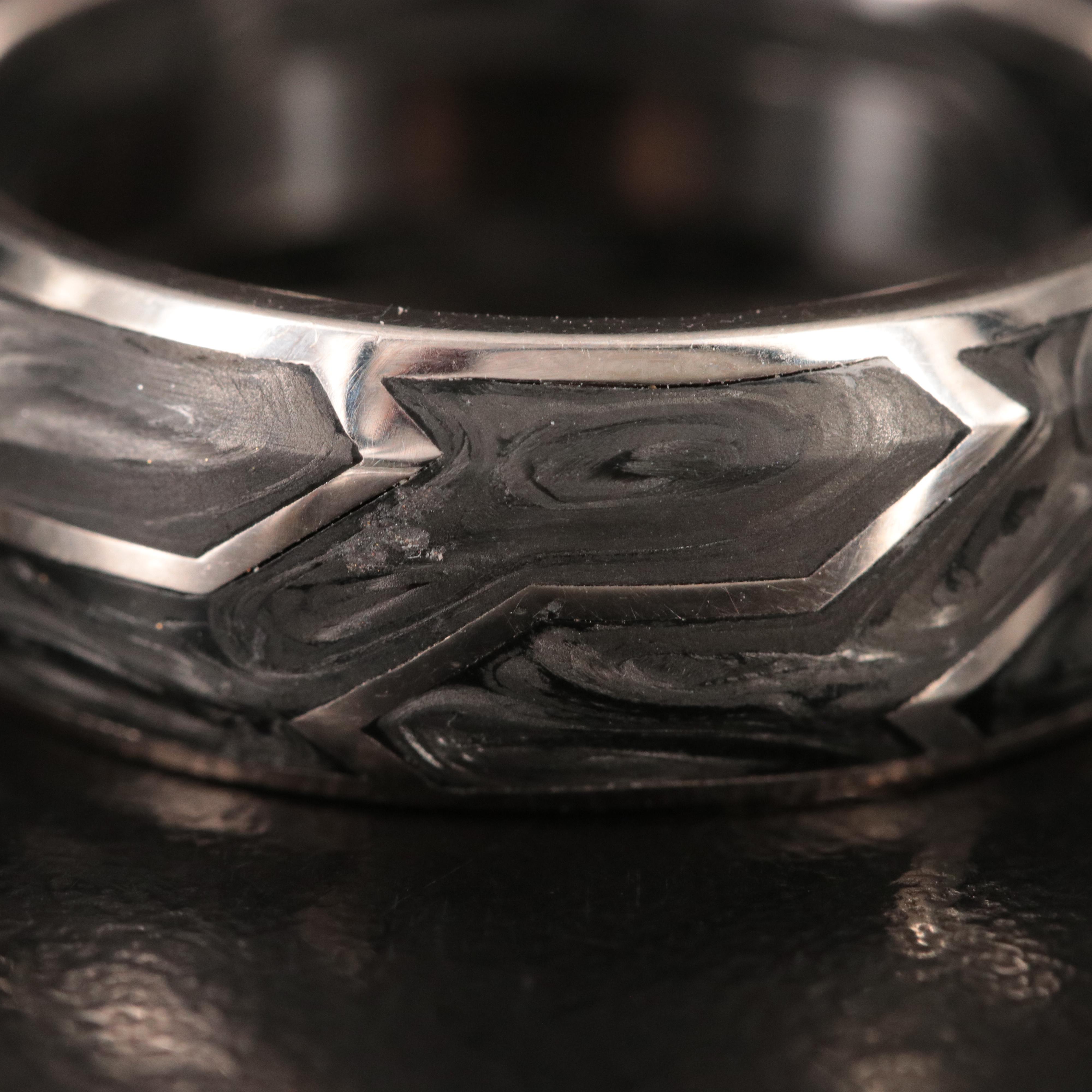 David Yurman 18K Forged Carbon Band