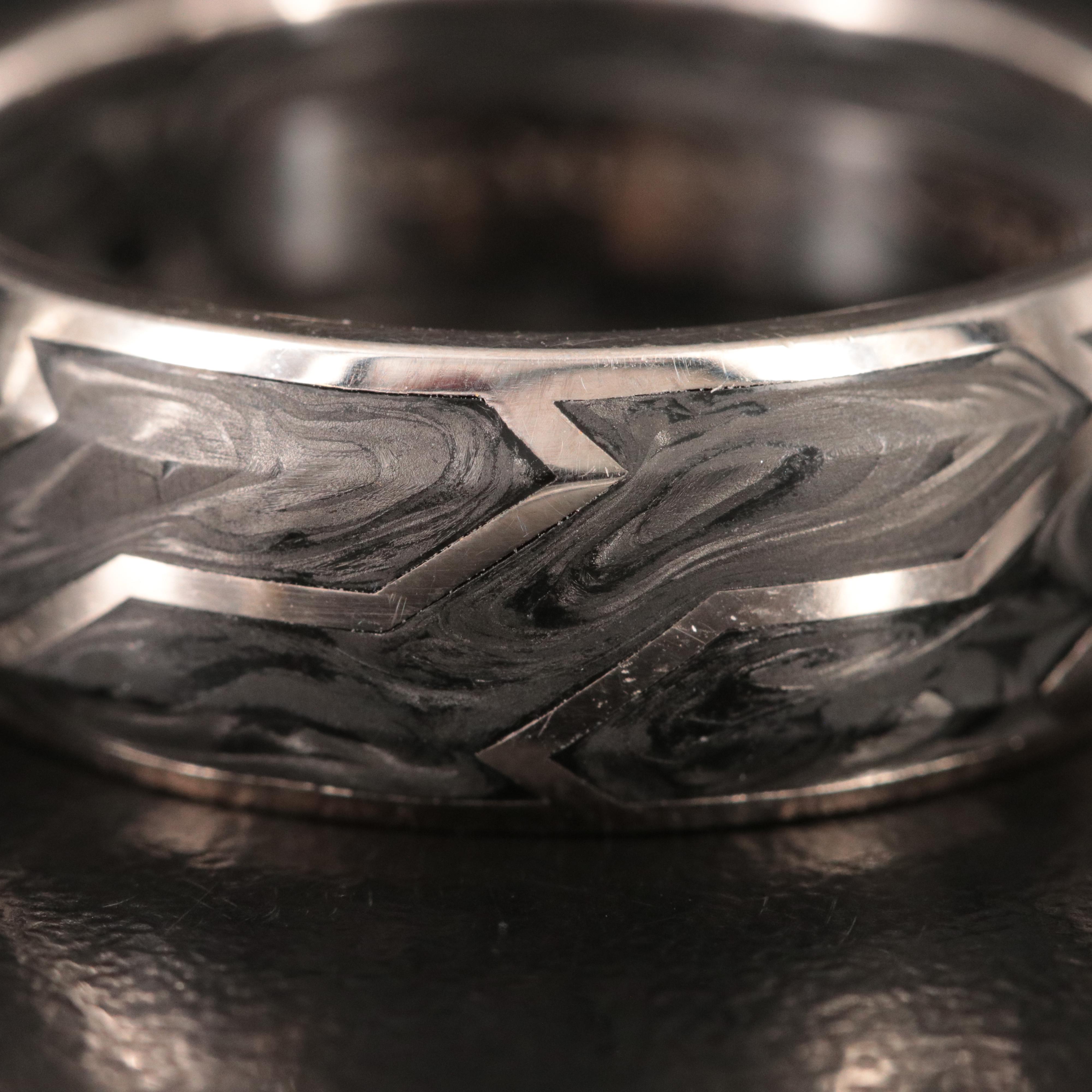 David Yurman 18K Forged Carbon Band