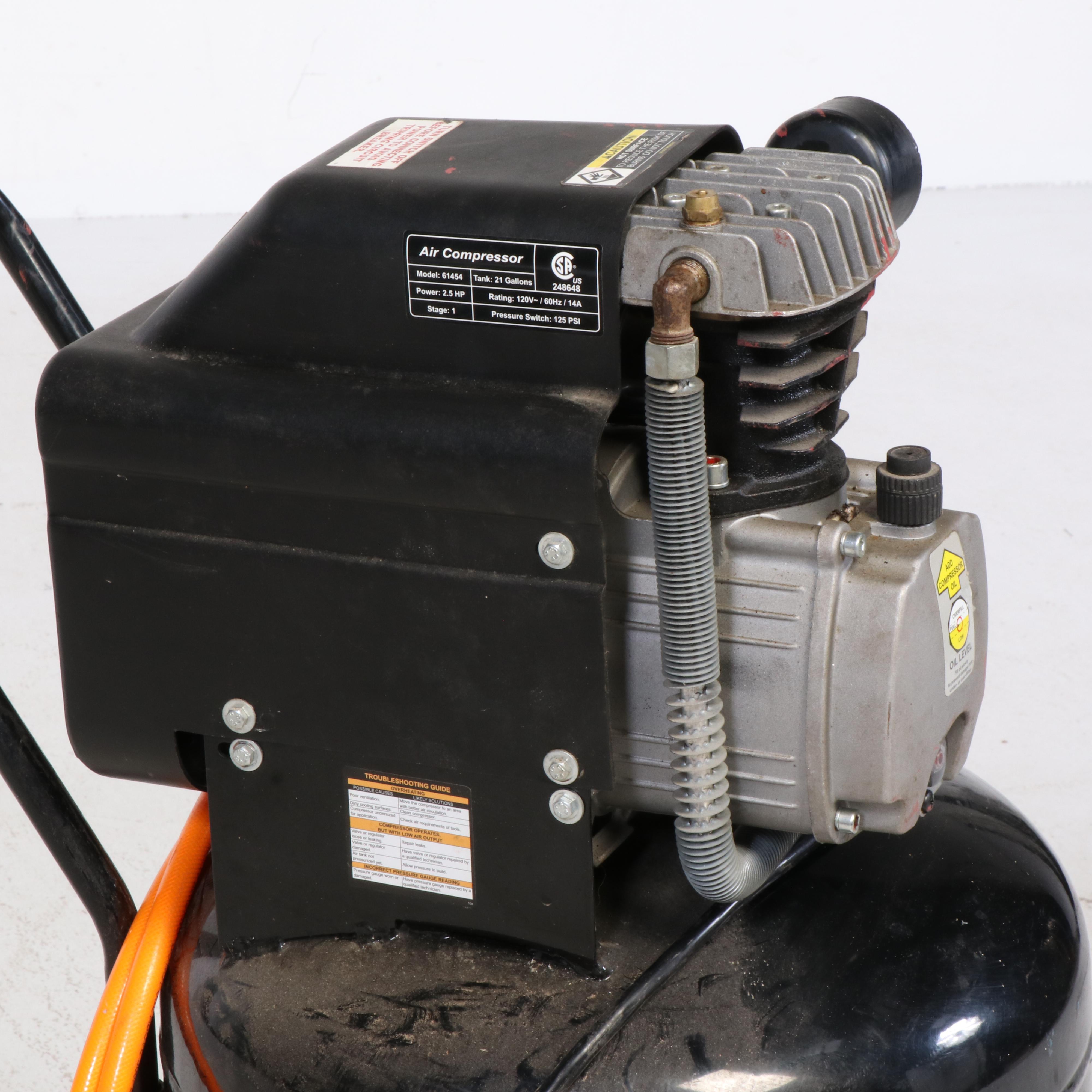 Central Pneumatic 125 PSI, 2.5 Horsepower Air Compressor