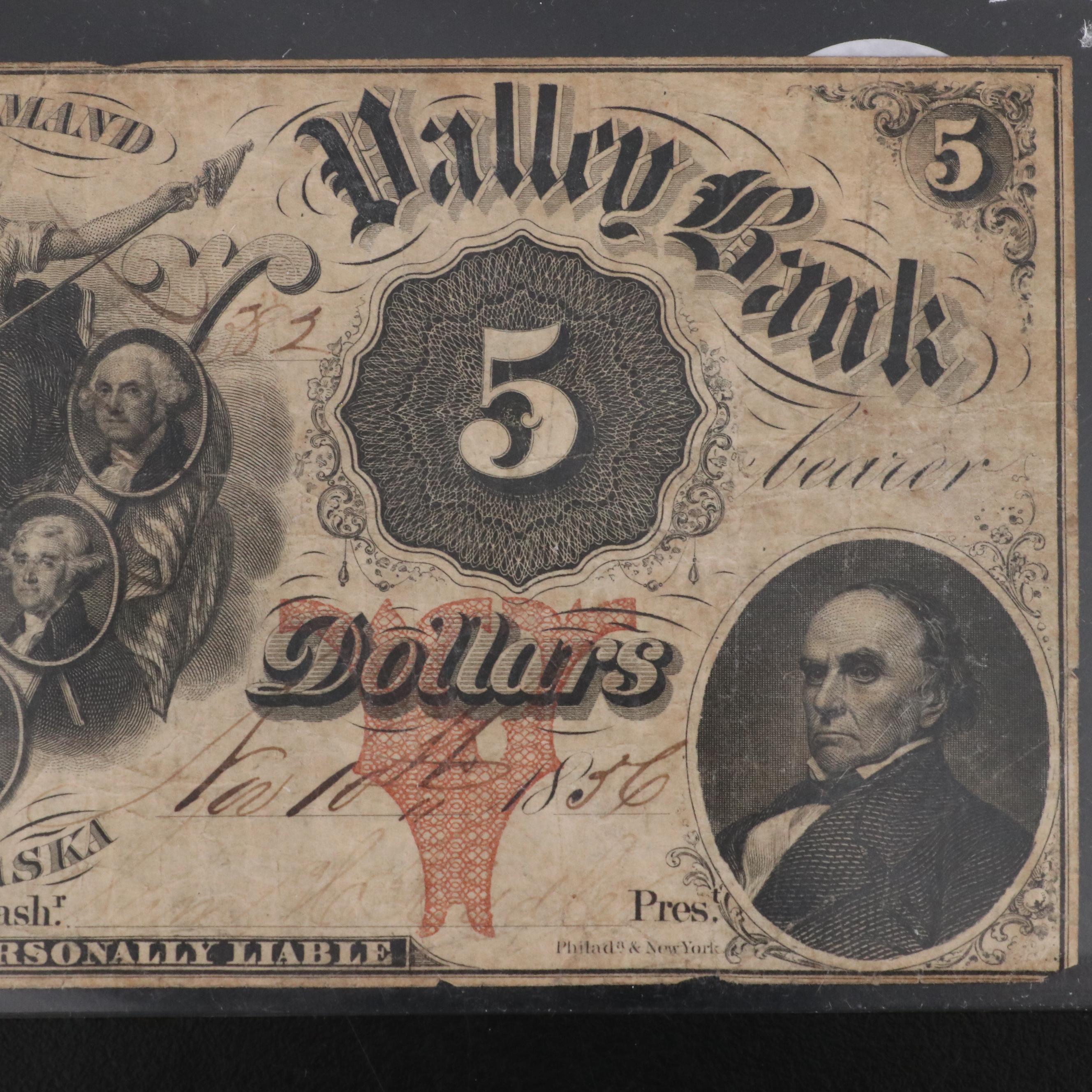 Four Obsolete Bank Notes From Iowa and Nebraska All Before the Civil War