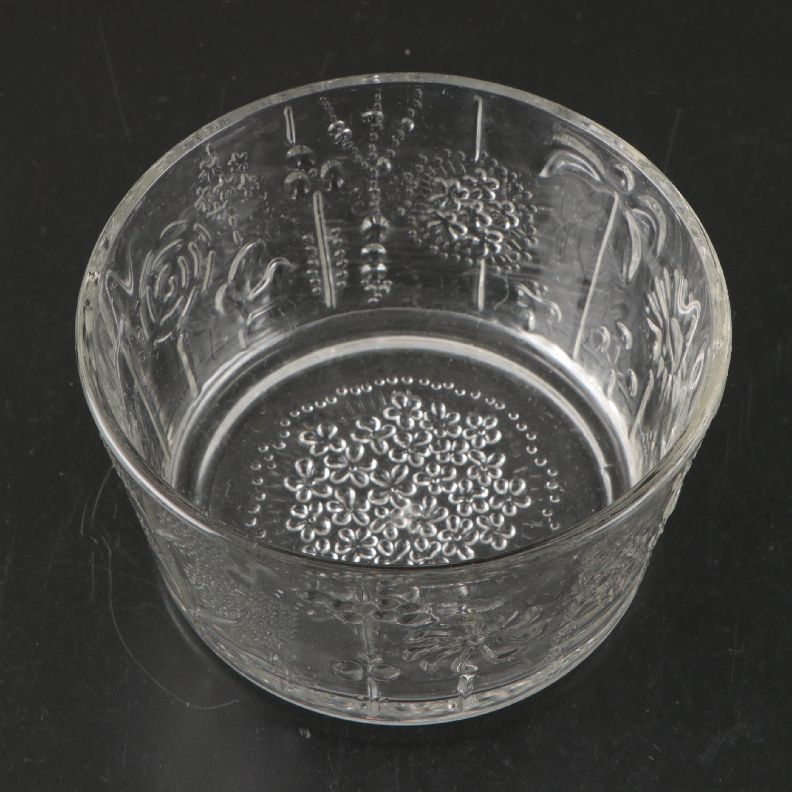 Indiana Glass "Laurel" Handled Bowl with More Glass Serveware