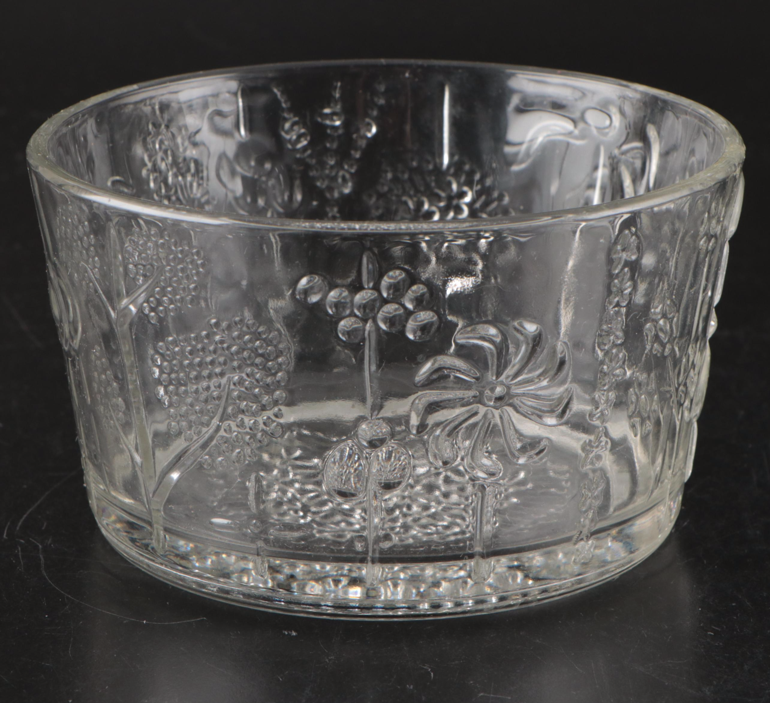 Indiana Glass "Laurel" Handled Bowl with More Glass Serveware