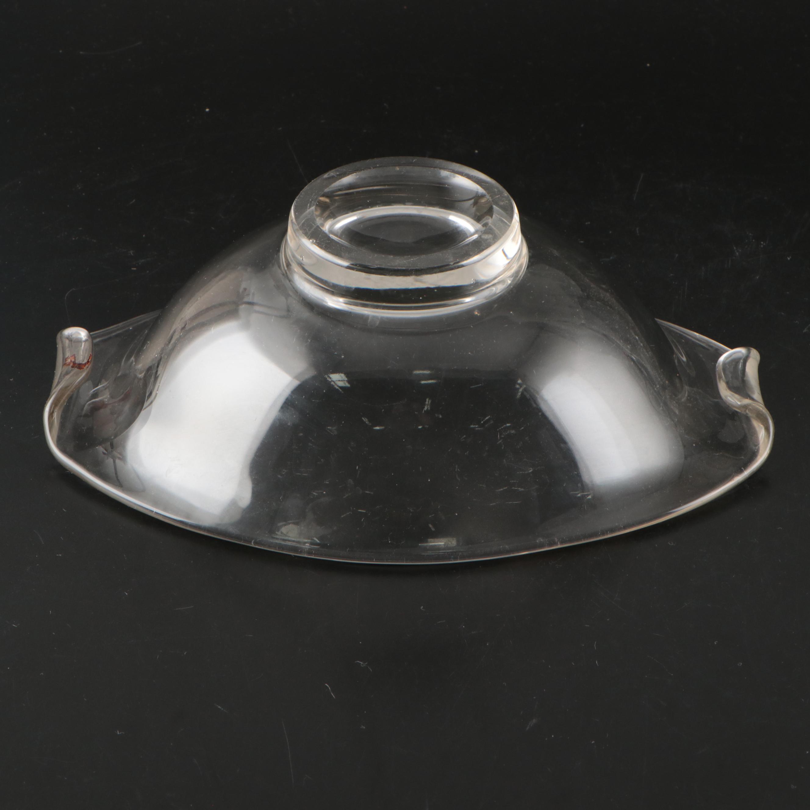 Indiana Glass "Laurel" Handled Bowl with More Glass Serveware