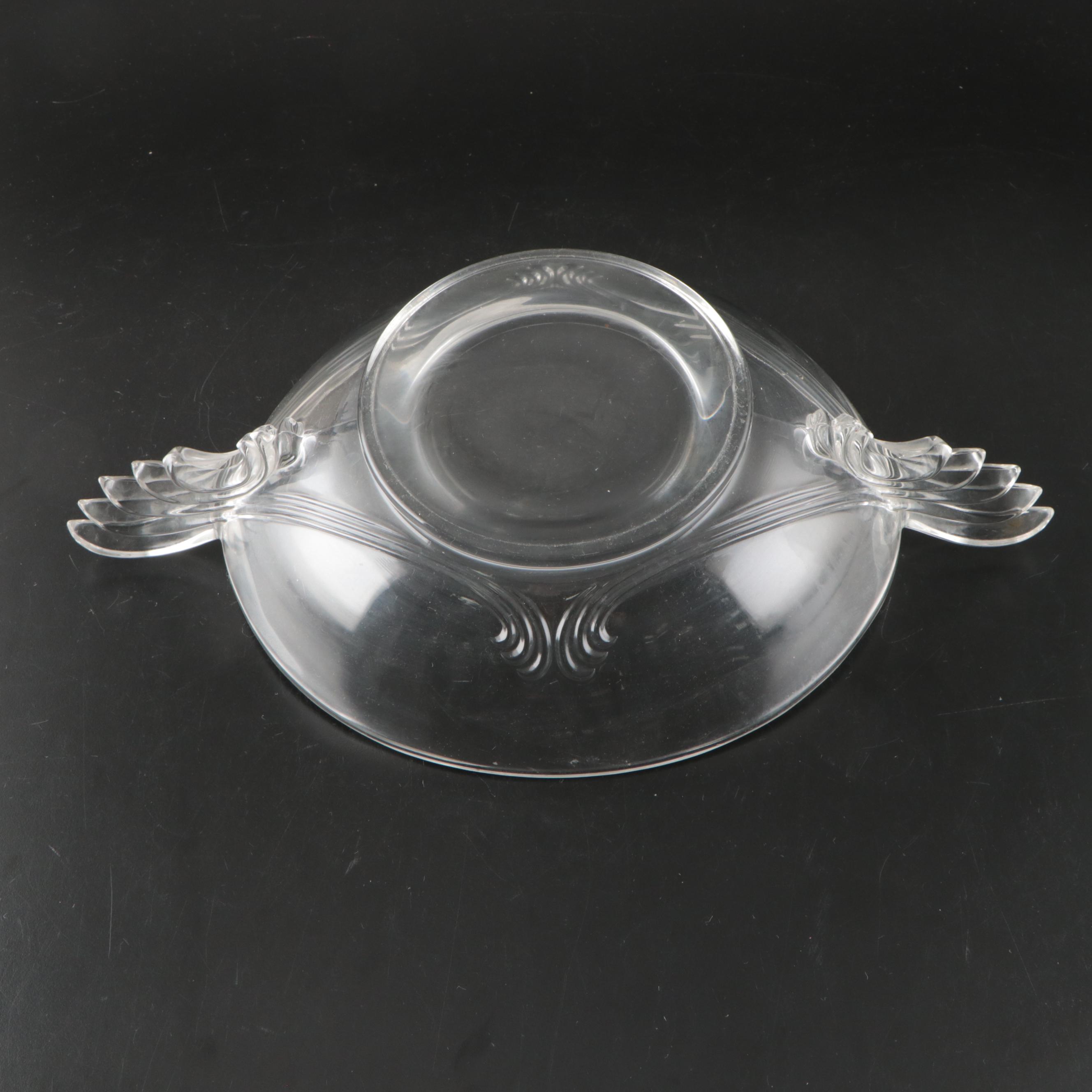 Indiana Glass "Laurel" Handled Bowl with More Glass Serveware