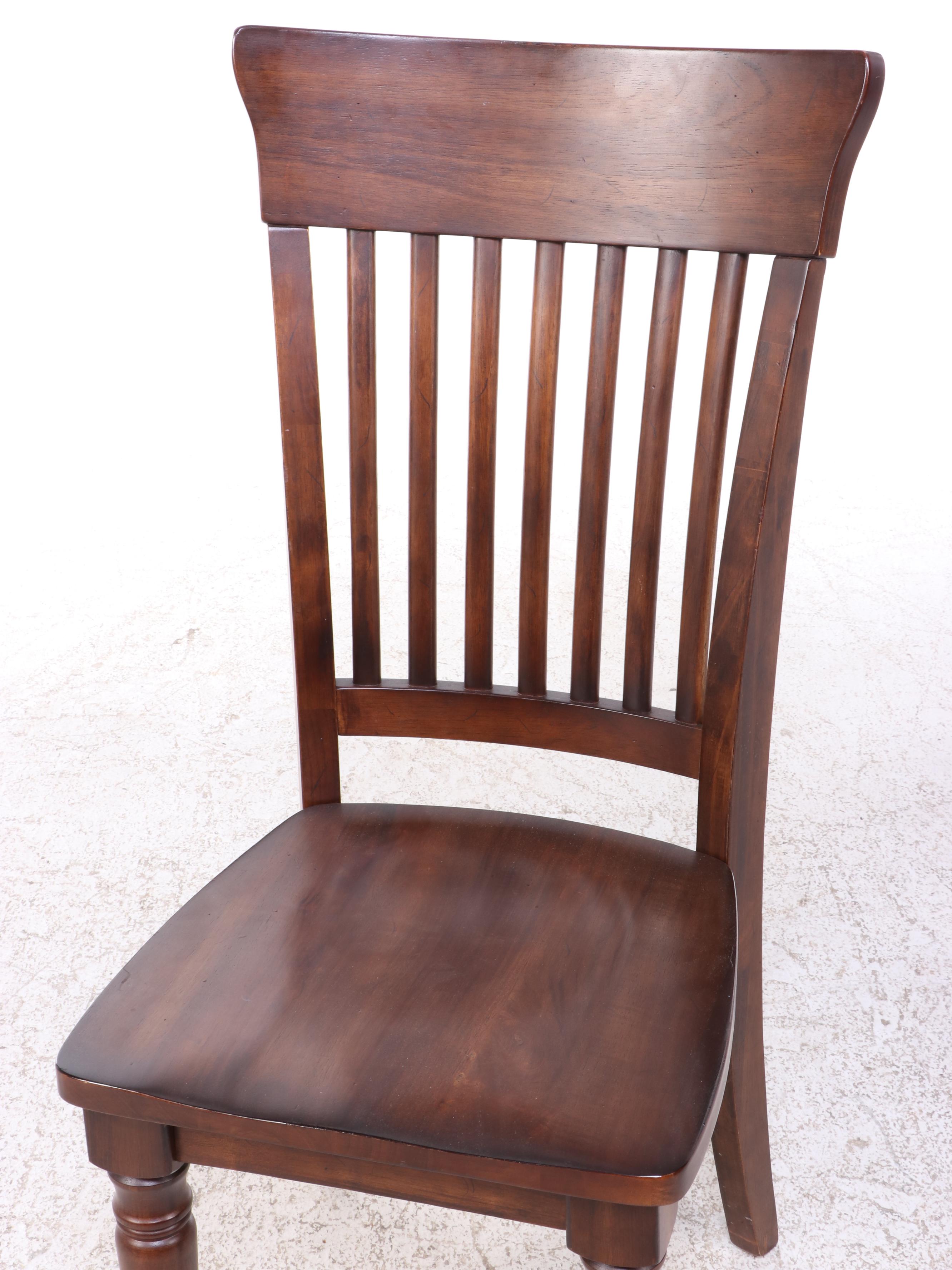 Shaker Style Walnut Finish Five Piece Dining Set