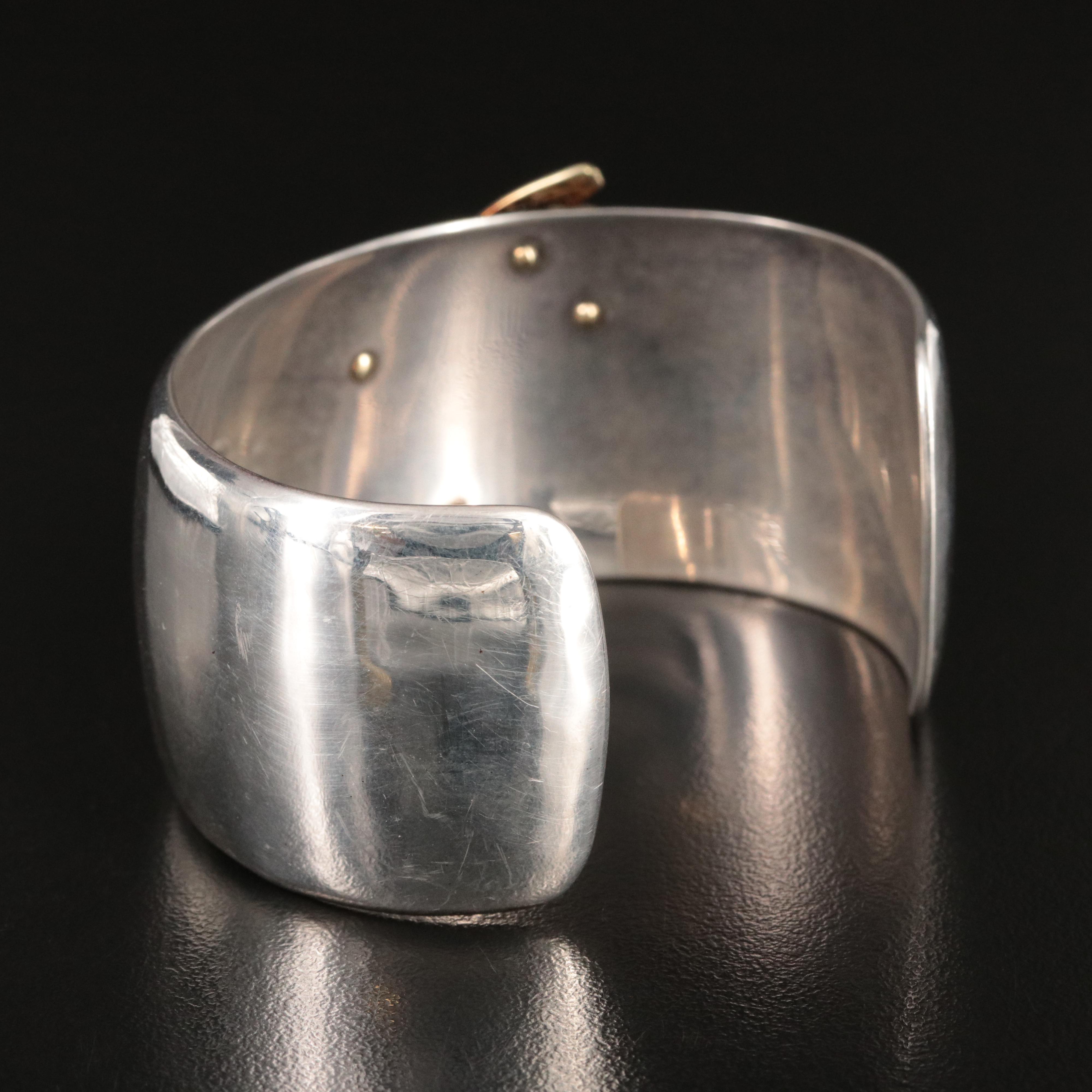 Tiffany & Co. Sterling and 18K Dragonfly Cuff Bracelet