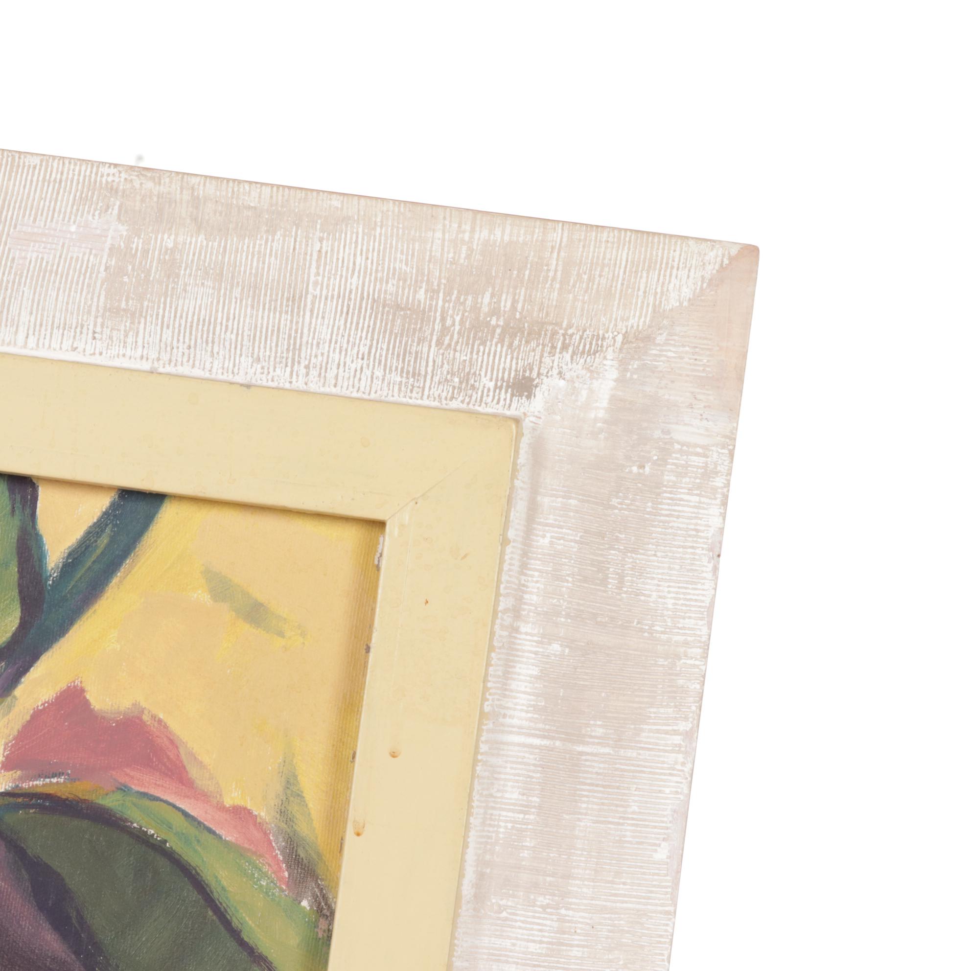 David Cayton Still Life Oil Painting Of Potted Plant, 1962