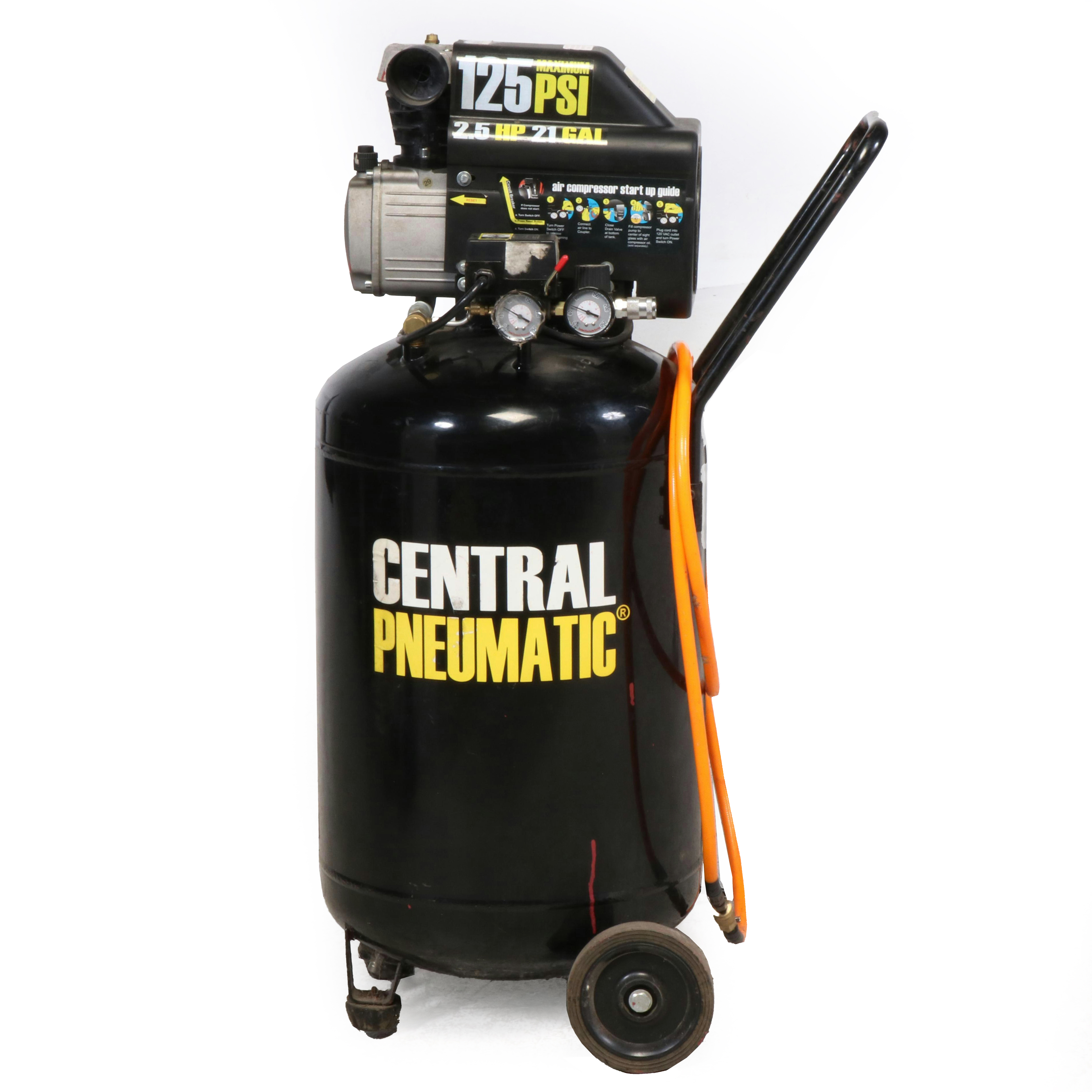 Central Pneumatic 125 PSI, 2.5 Horsepower Air Compressor