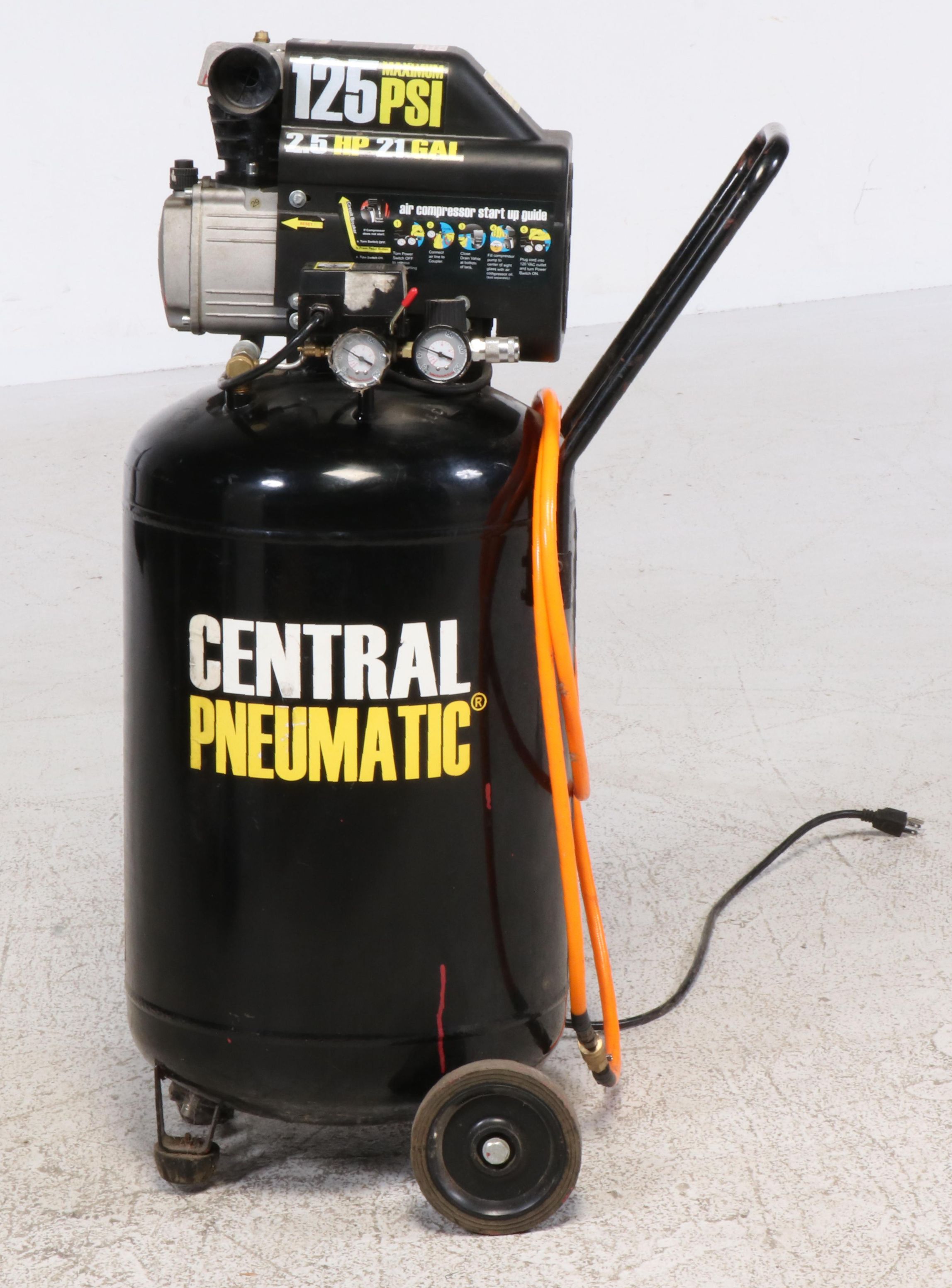 Central Pneumatic 125 PSI, 2.5 Horsepower Air Compressor
