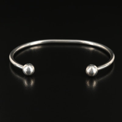 Sterling Cuff with Sphere Terminals