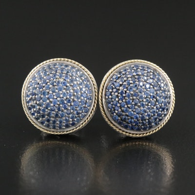 EFFY Sterling Sapphire Earrings with 18K Cable Accent