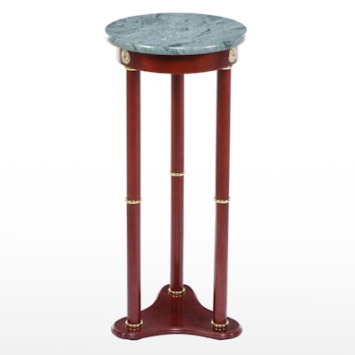 Marble Top Wooden Planter Stand, Contemporary