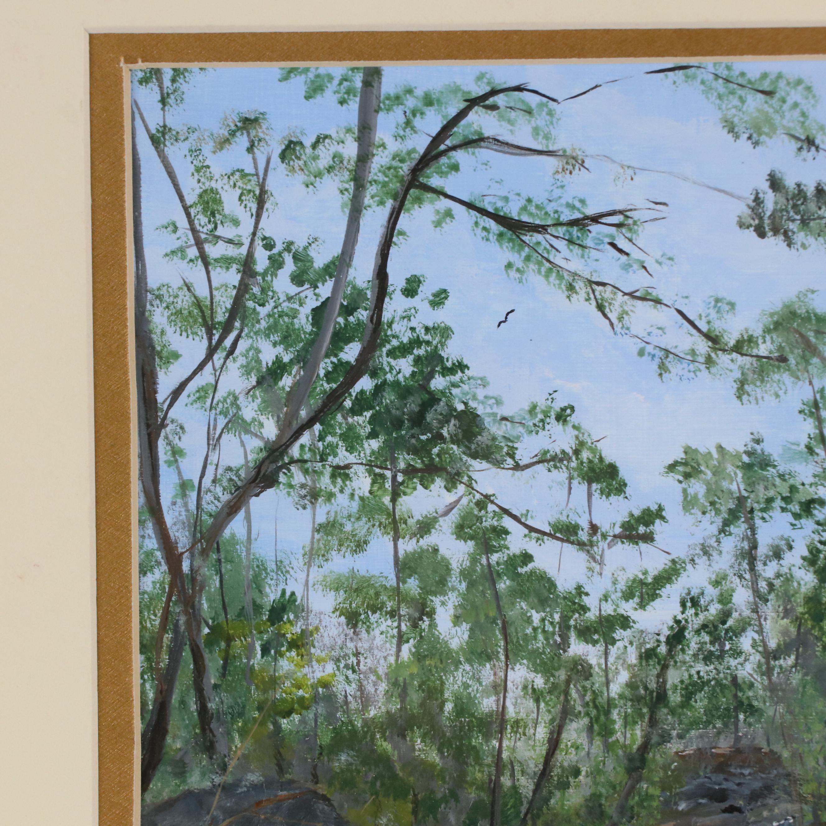 C. Butler Landscape Gouache Painting