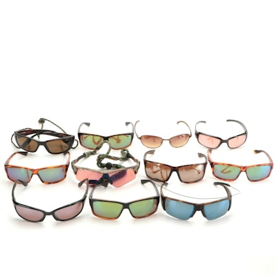 Smith and Costa Del Mar Polarized Sport Sunglasses with Other Sunglasses, Cases