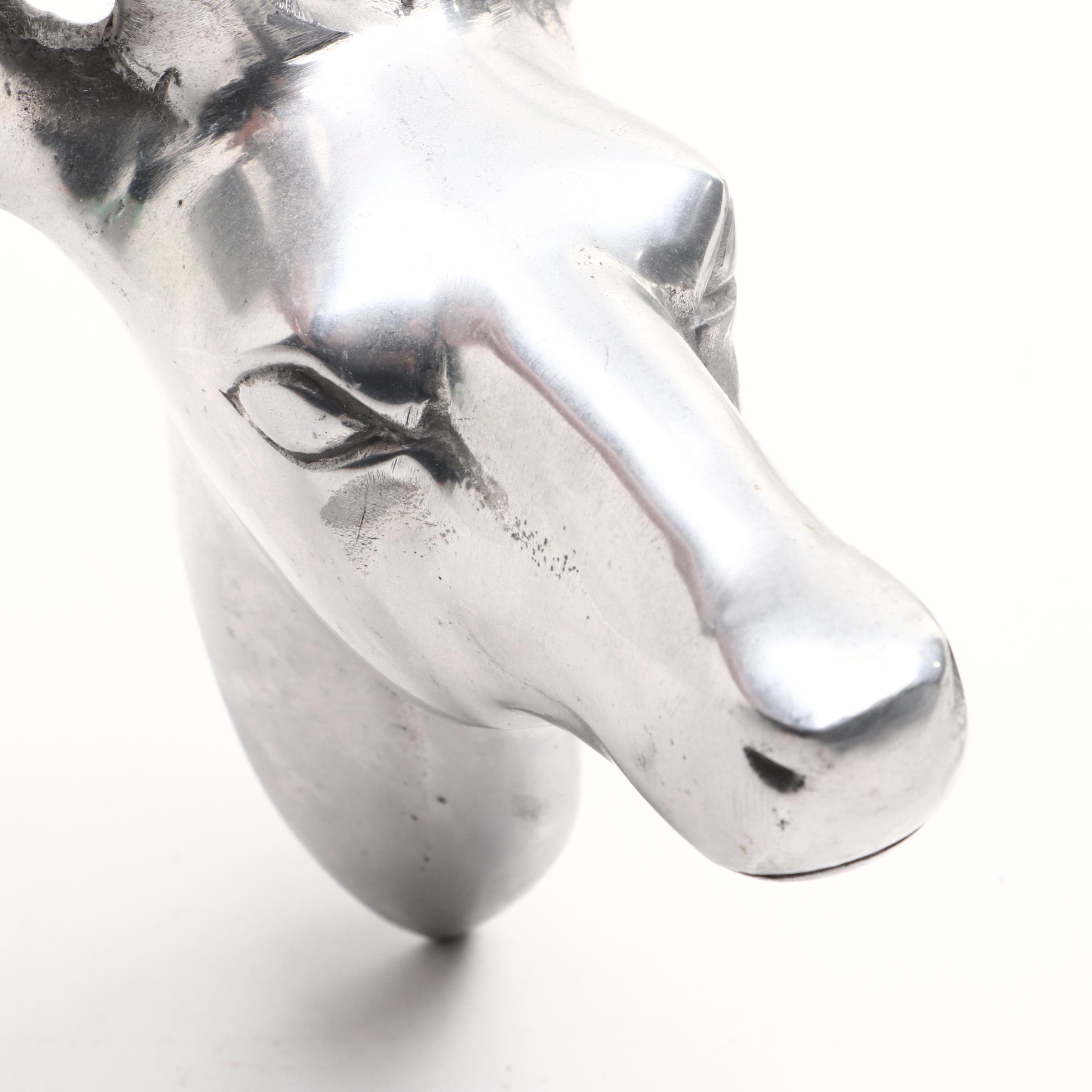 Metal and Resin Wall Hanging Stag Heads