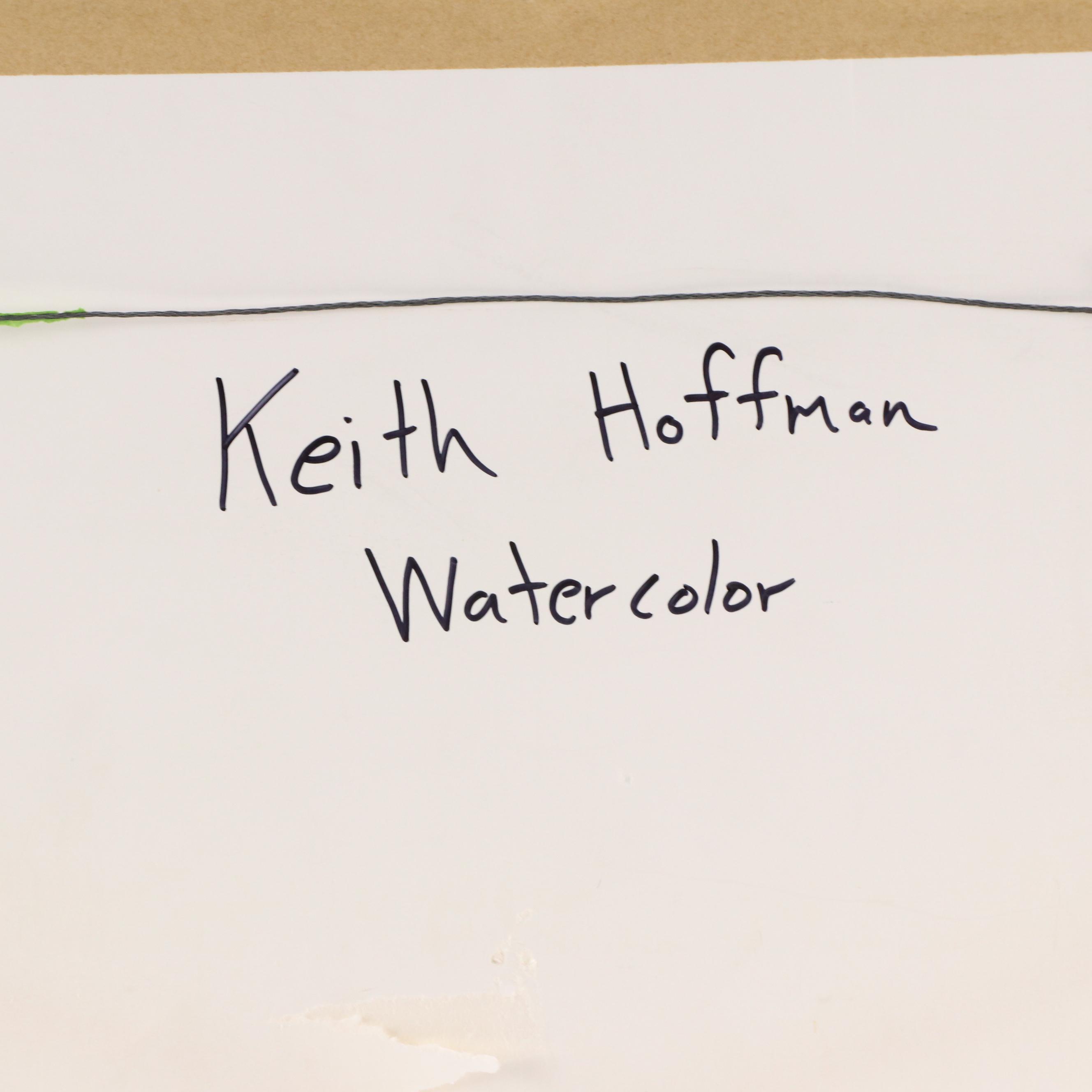 Keith Hoffman Watercolor Painting of Snowy Landscape