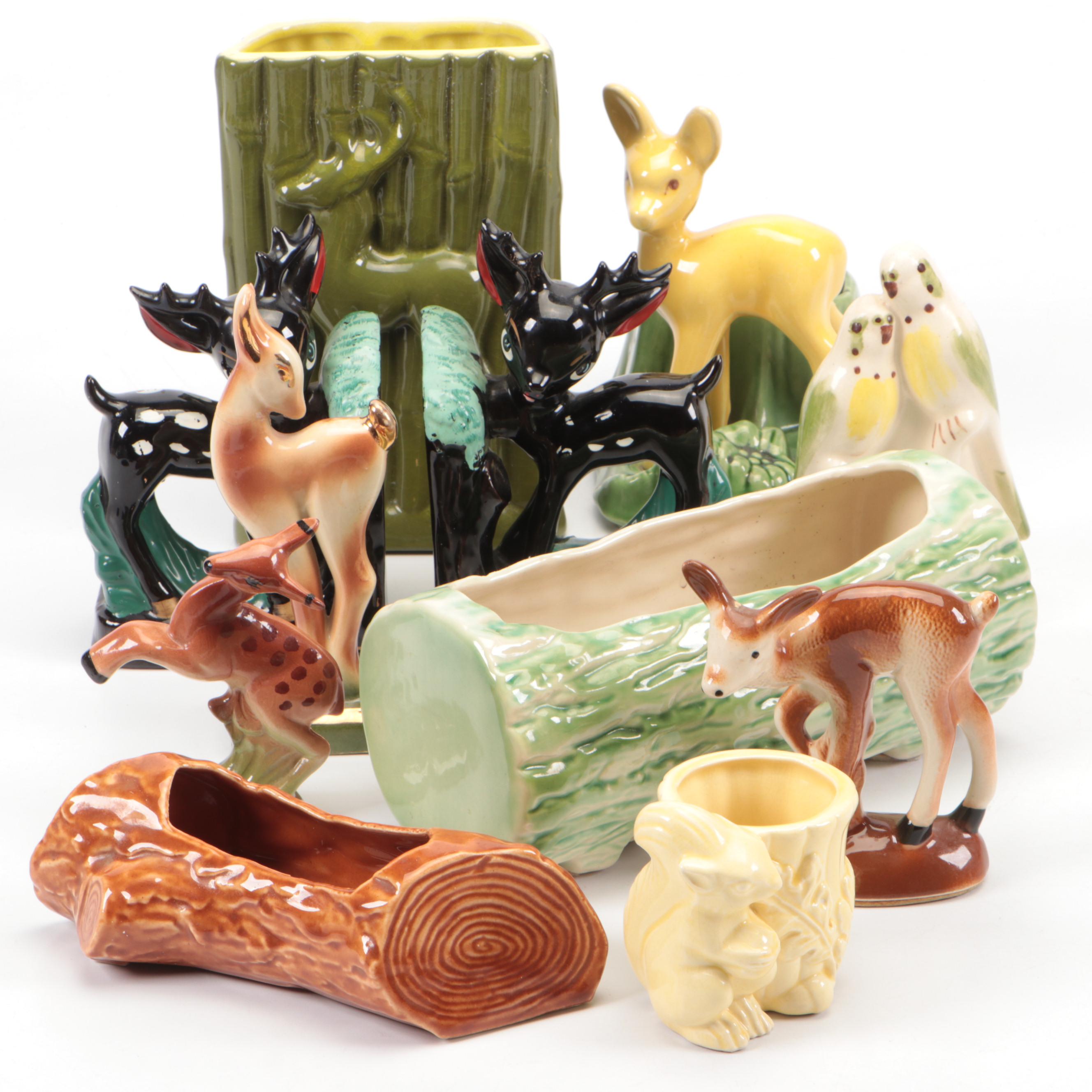 Shawnee Pottery Deer Planter with Ceramic Forest Themed Décor and Planters