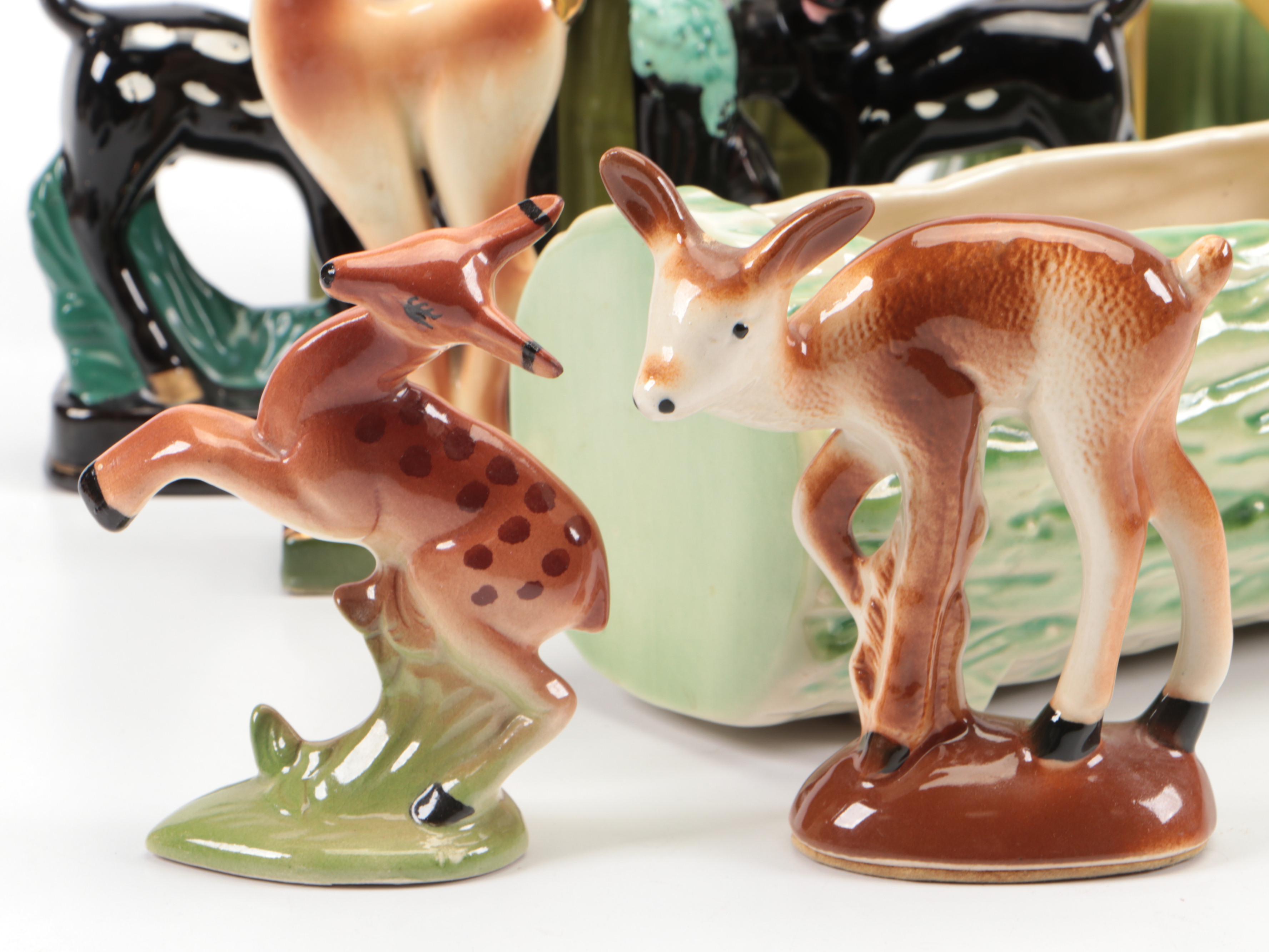 Shawnee Pottery Deer Planter with Ceramic Forest Themed Décor and Planters