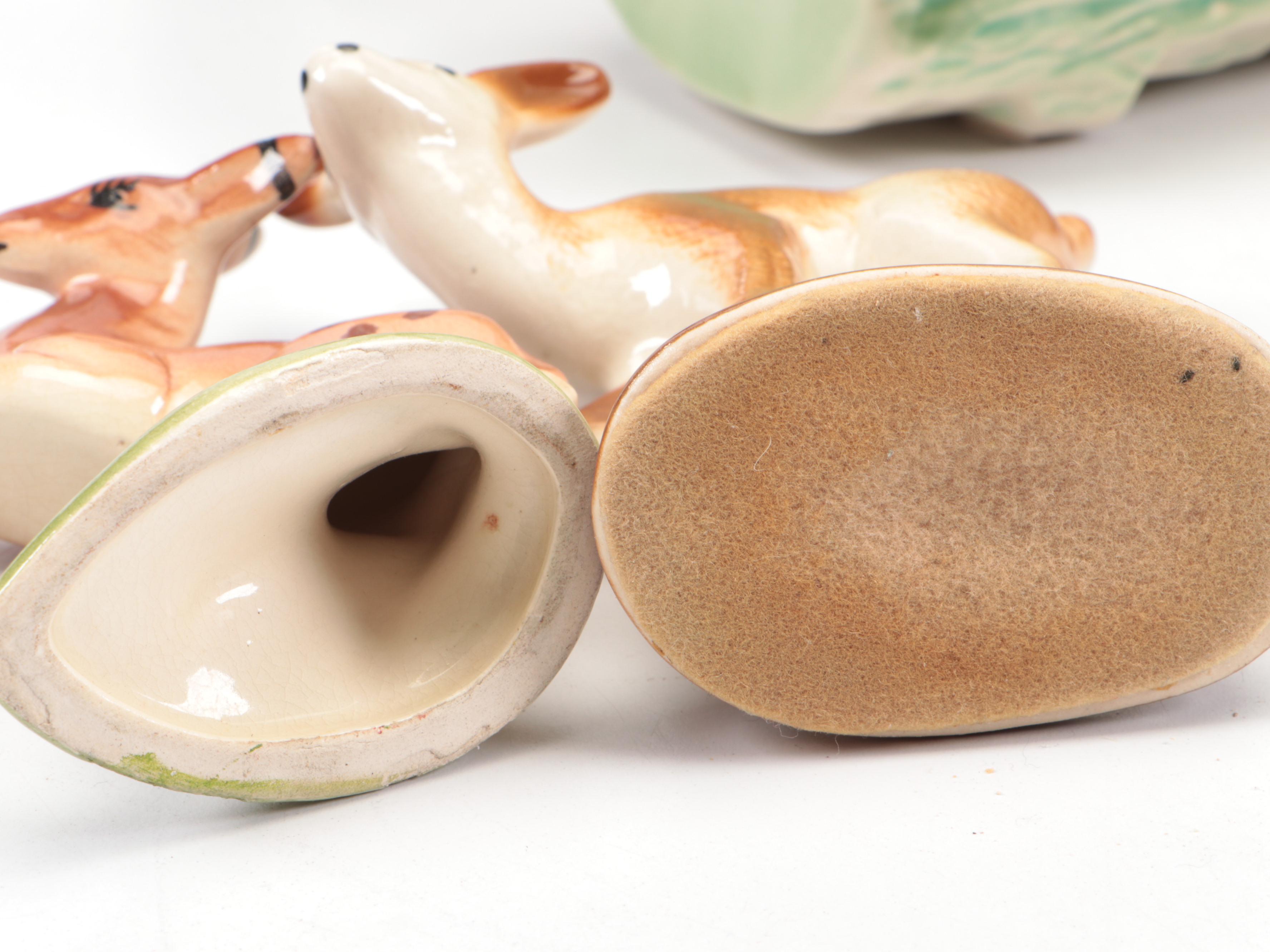 Shawnee Pottery Deer Planter with Ceramic Forest Themed Décor and Planters