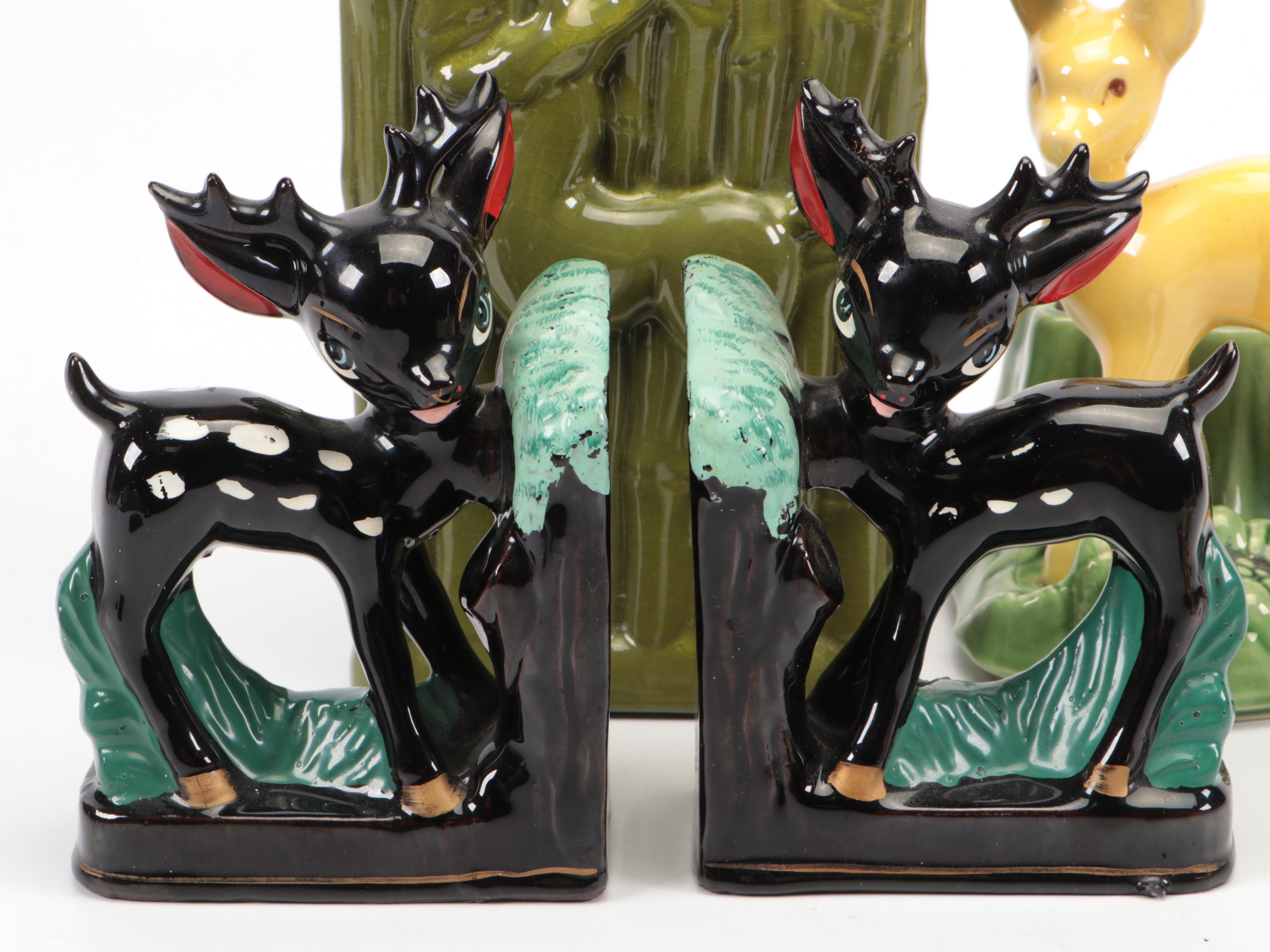 Shawnee Pottery Deer Planter with Ceramic Forest Themed Décor and Planters