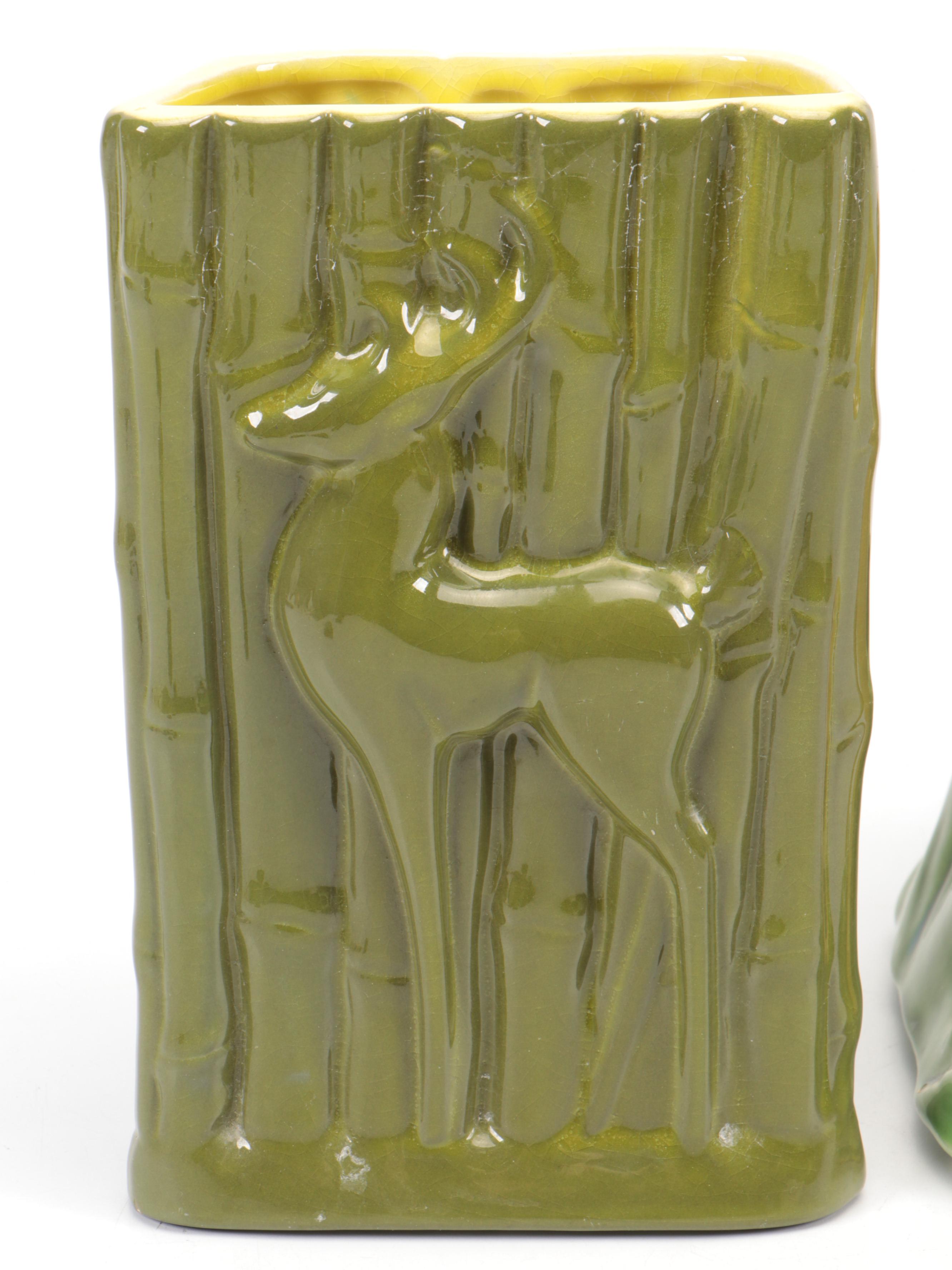 Shawnee Pottery Deer Planter with Ceramic Forest Themed Décor and Planters