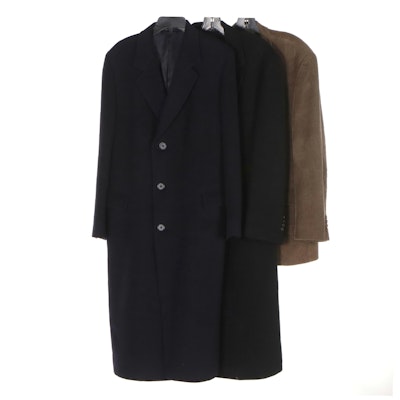 Men's Cashmere Blend Three-Button Overcoats and Lauren Ralph Lauren Sport Coat