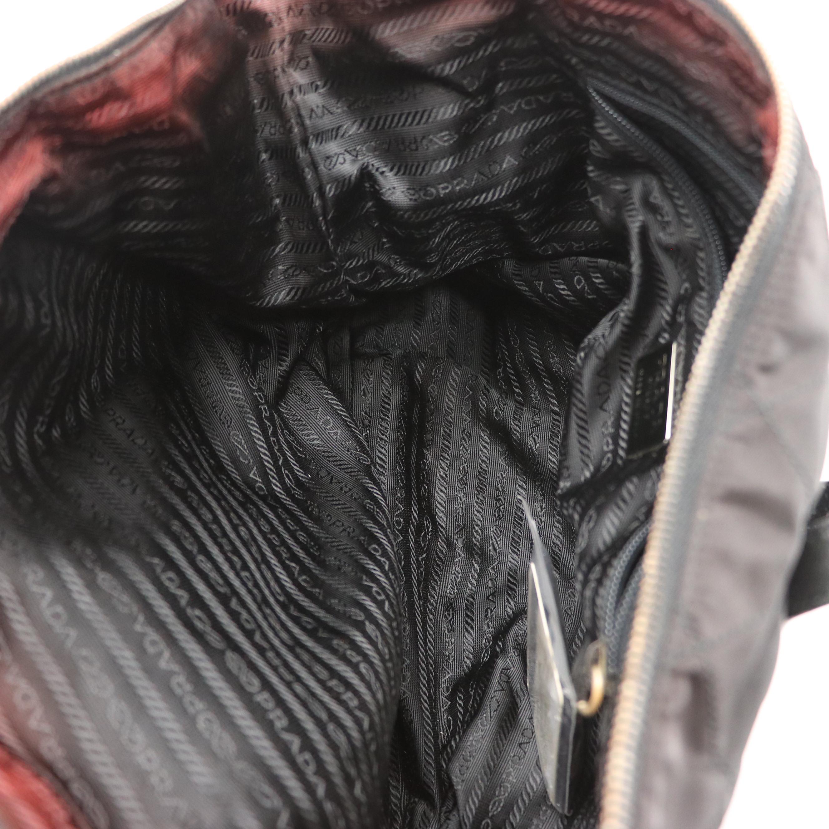 Prada Stitch Bag B9853 in Quilted Nylon with Leather Trim