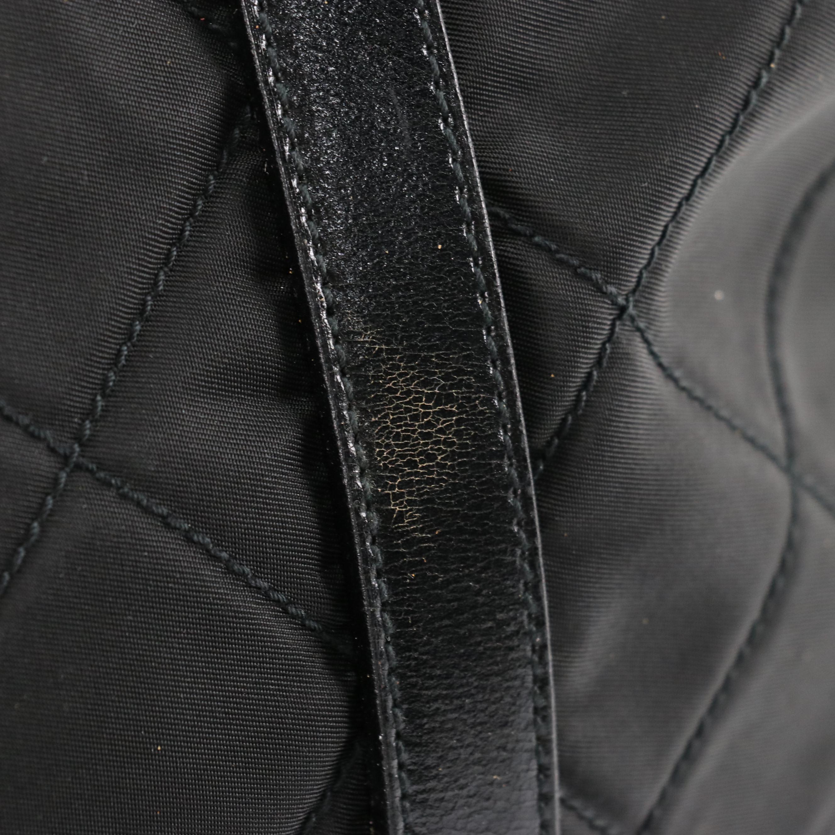 Prada Stitch Bag B9853 in Quilted Nylon with Leather Trim