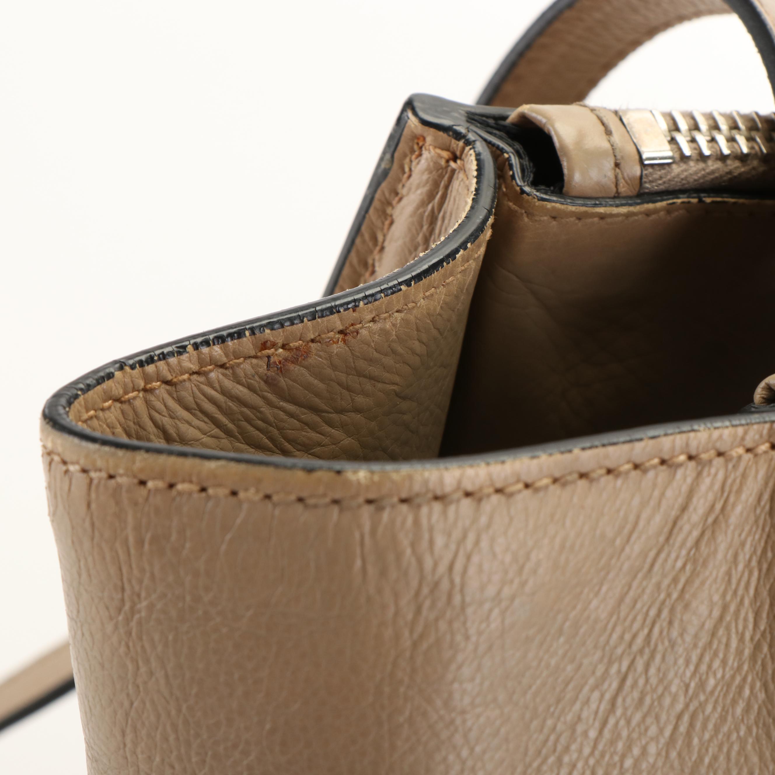 Prada Twin Pocket Tote Bag in Beige Glacé Calfskin Leather