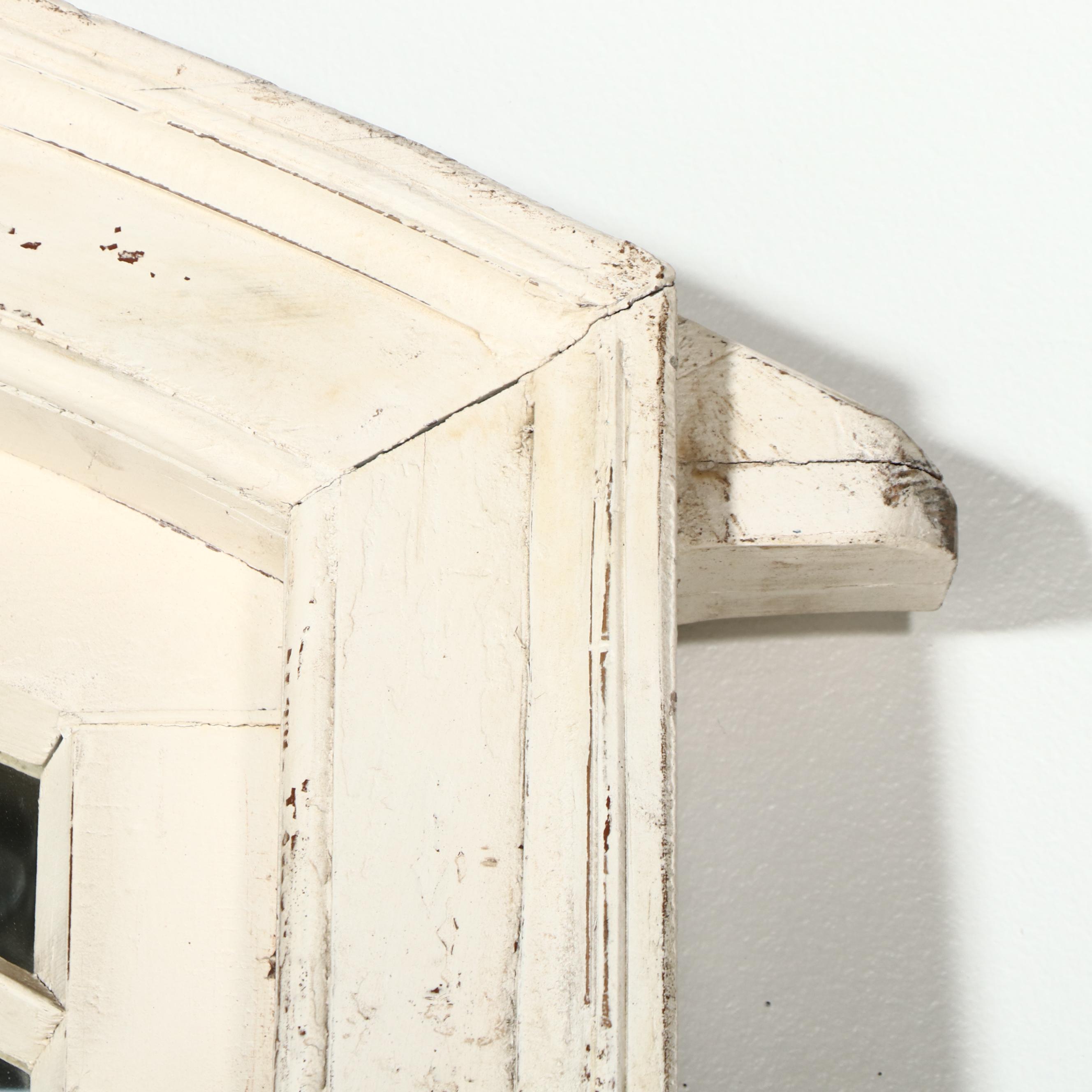 Continental European Architectural Salvage French Door with Transom Window