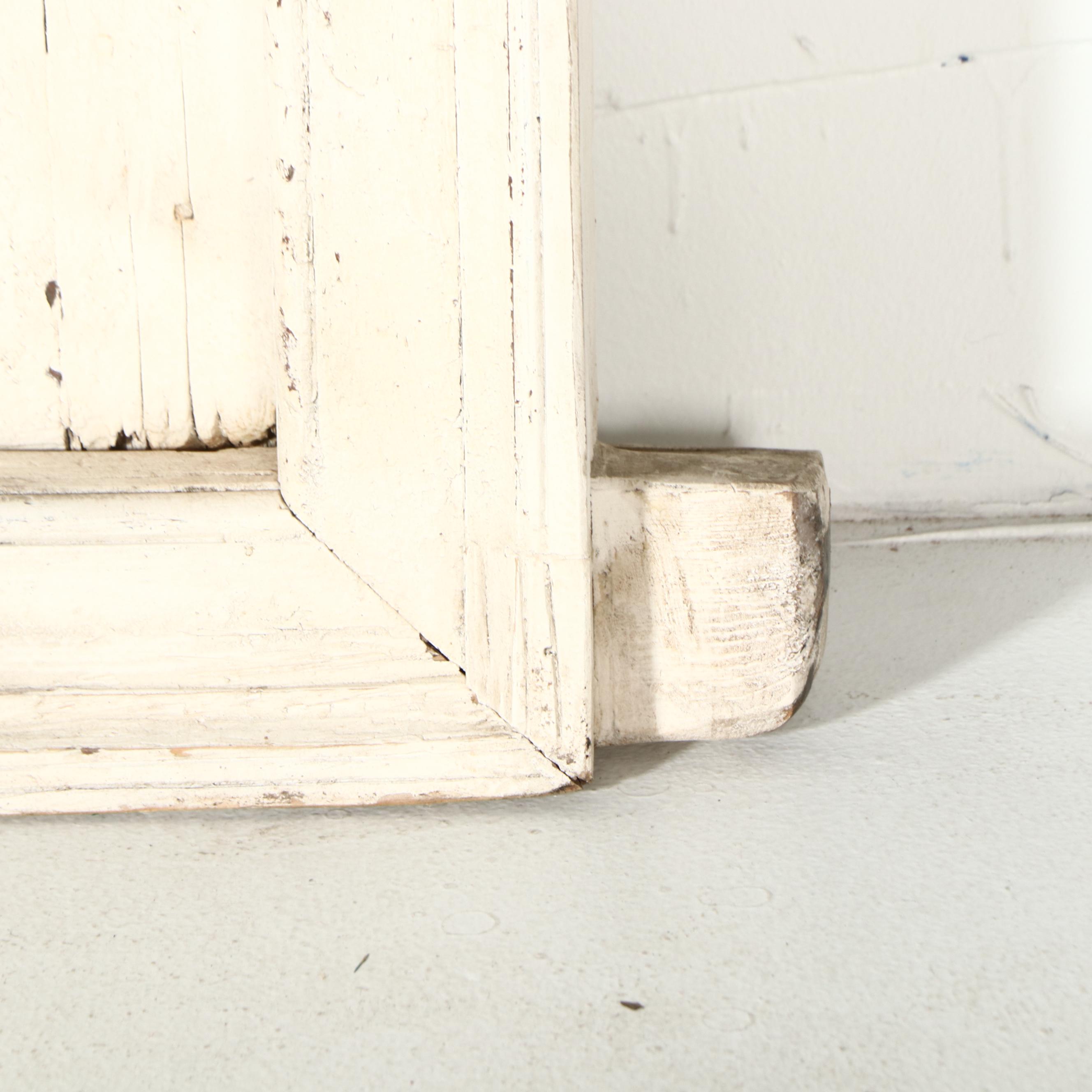 Continental European Architectural Salvage French Door with Transom Window